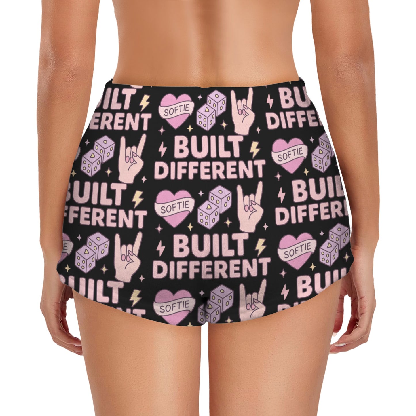 Flannel PJ Shorts - Black - Built Different
