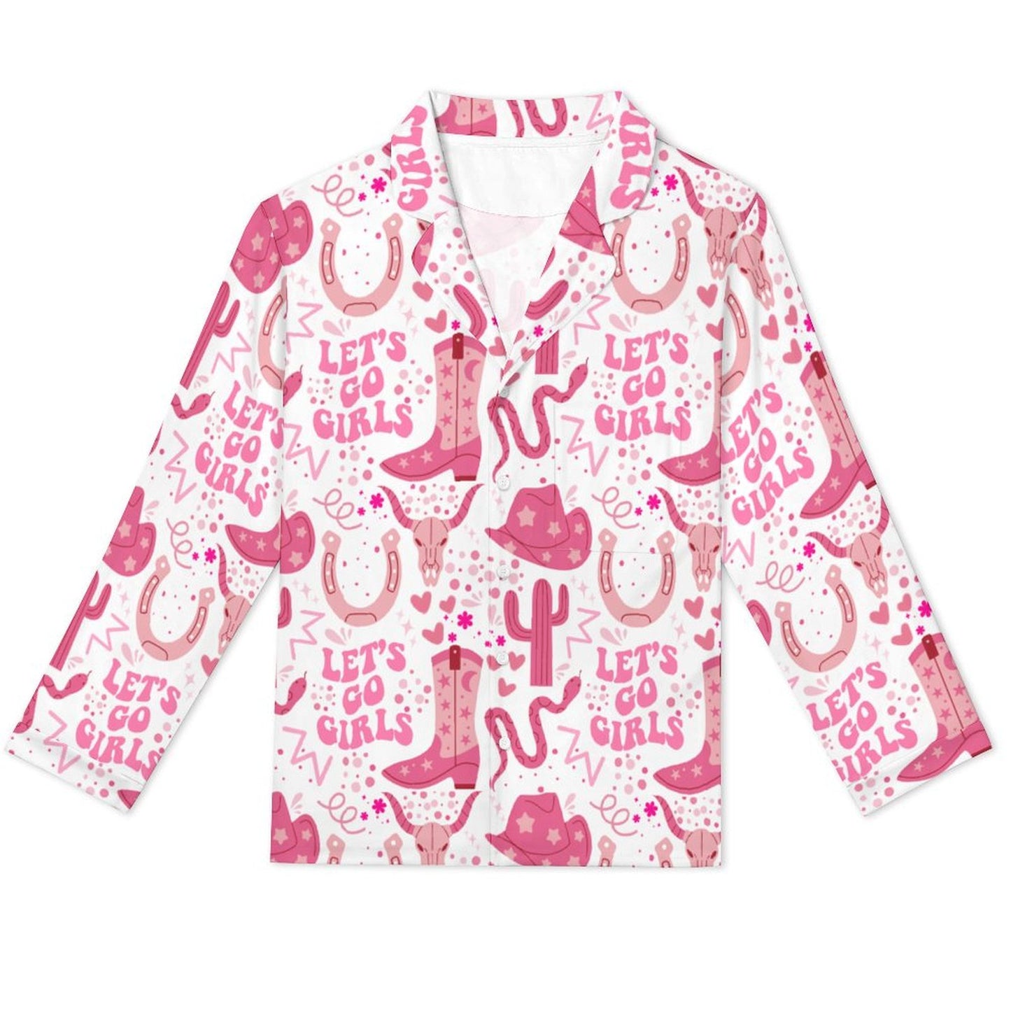 Long Pajama Set - Let's Go Girls