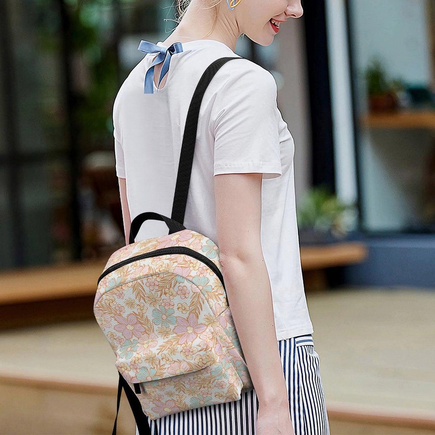 Mini Backpack - Pastel Flowers