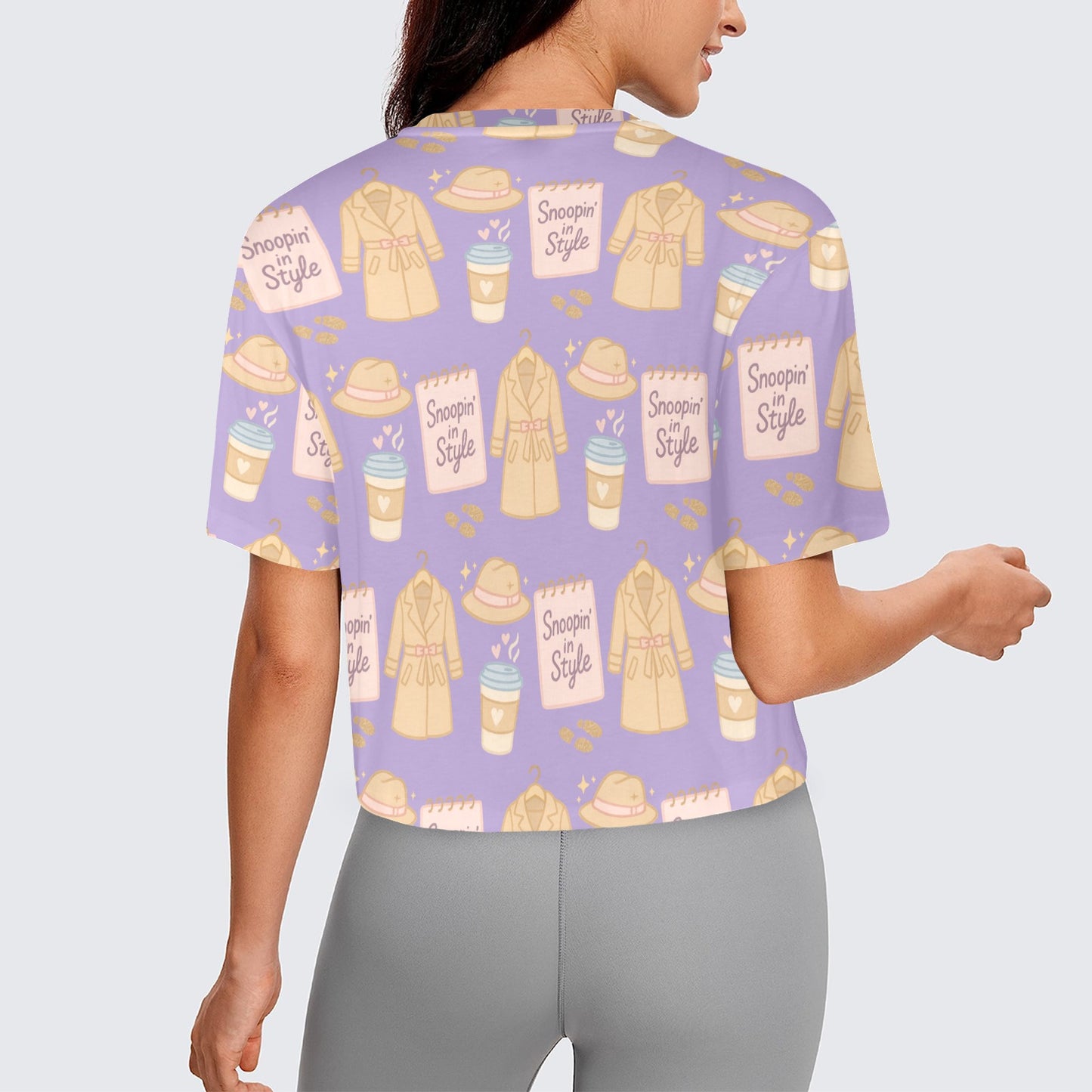 Crop Tee - Snoopin' In Style - True Crime Investigator