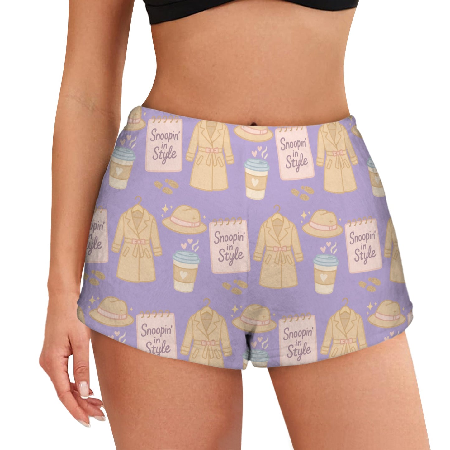 Flannel PJ Shorts - Snoopin' In Style