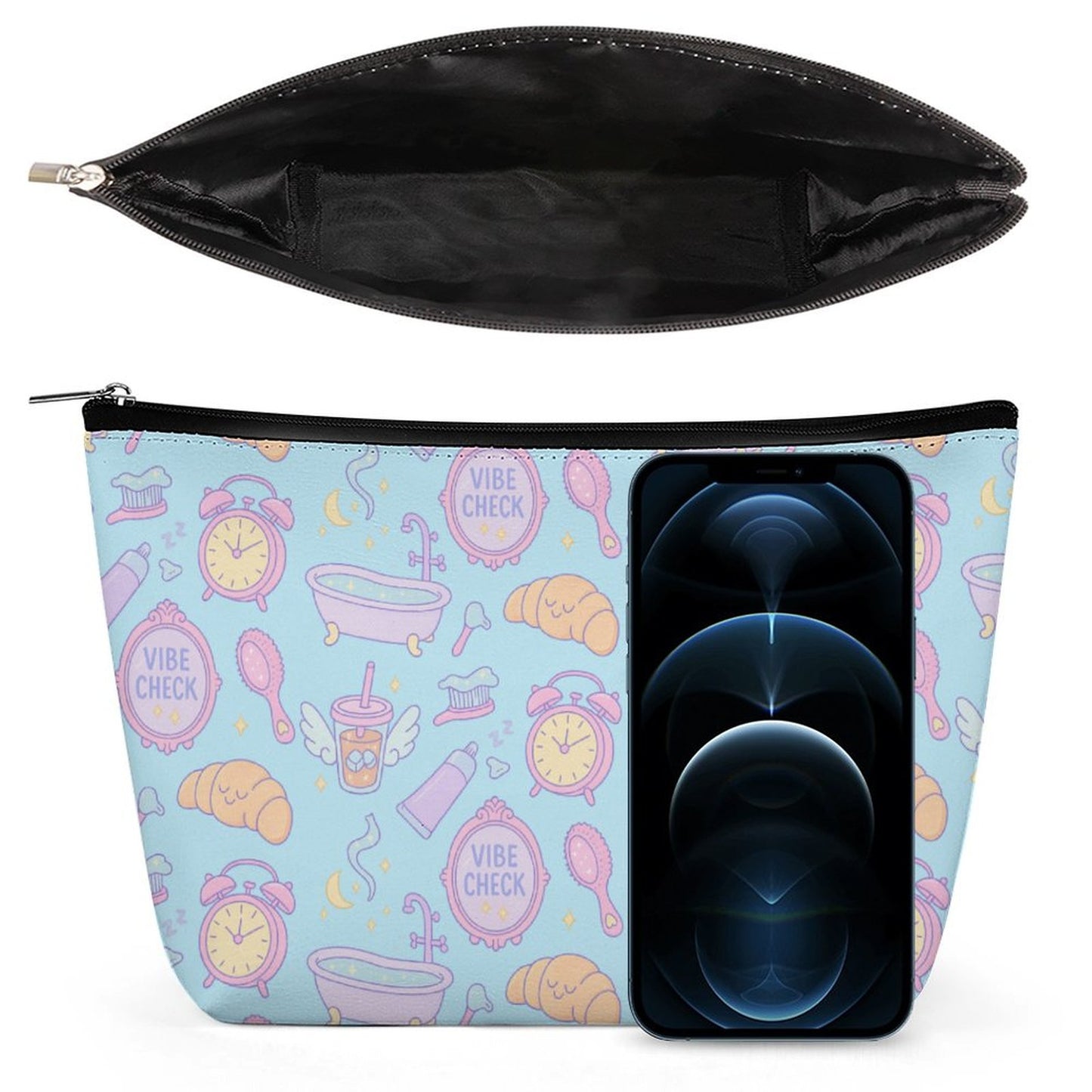 Cosmetic Bag - Vibe Check - Pastel Blue