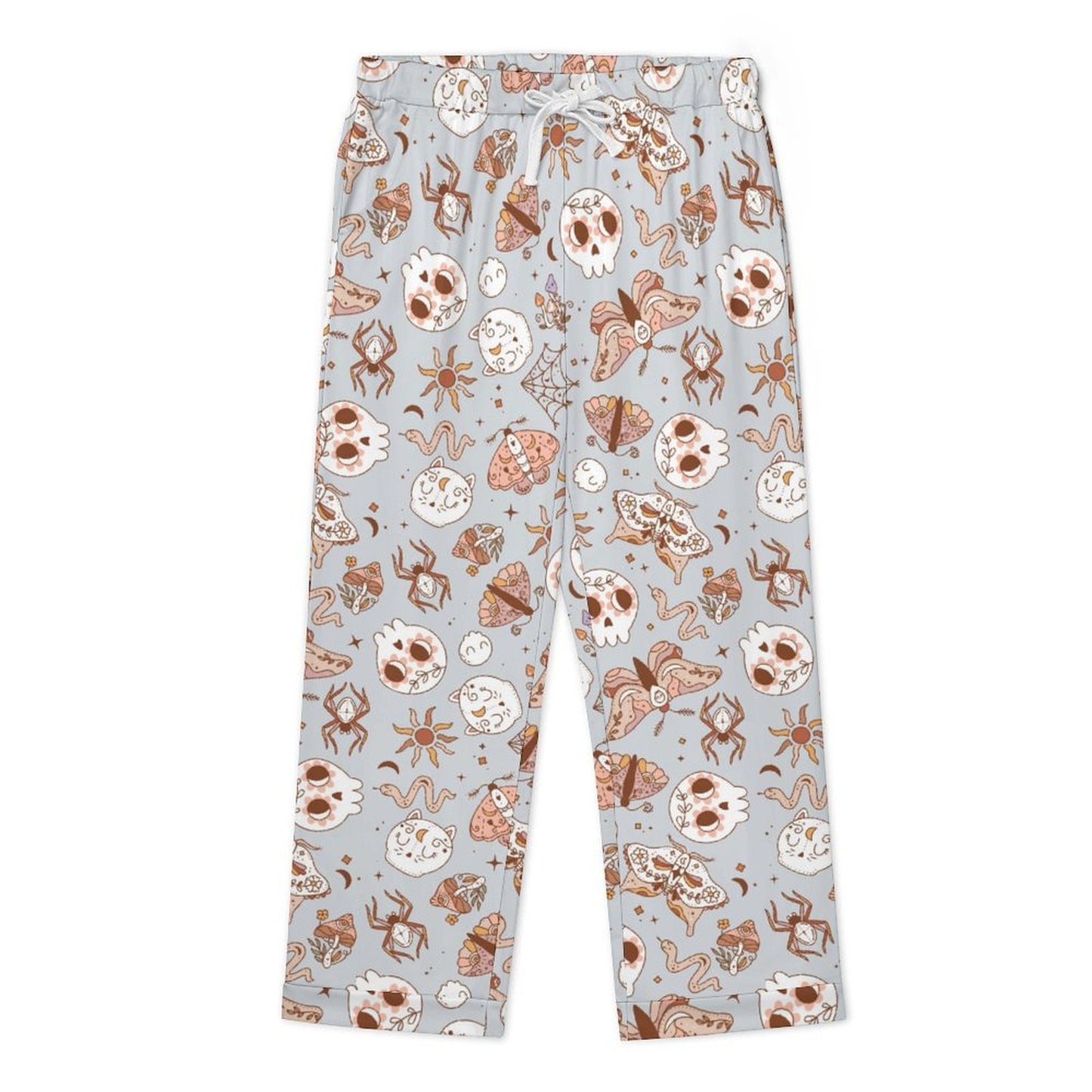 Long Pajama Set - Pastel Blue Butterfly Print