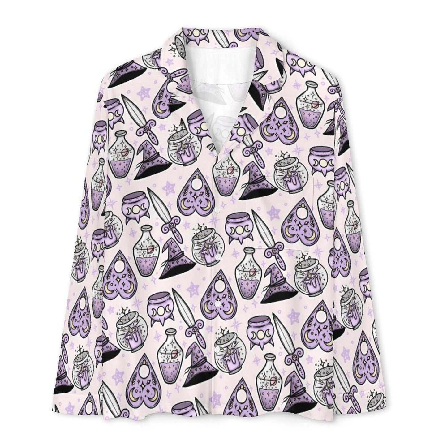 Long Pajama Set - Witchy Potions Print