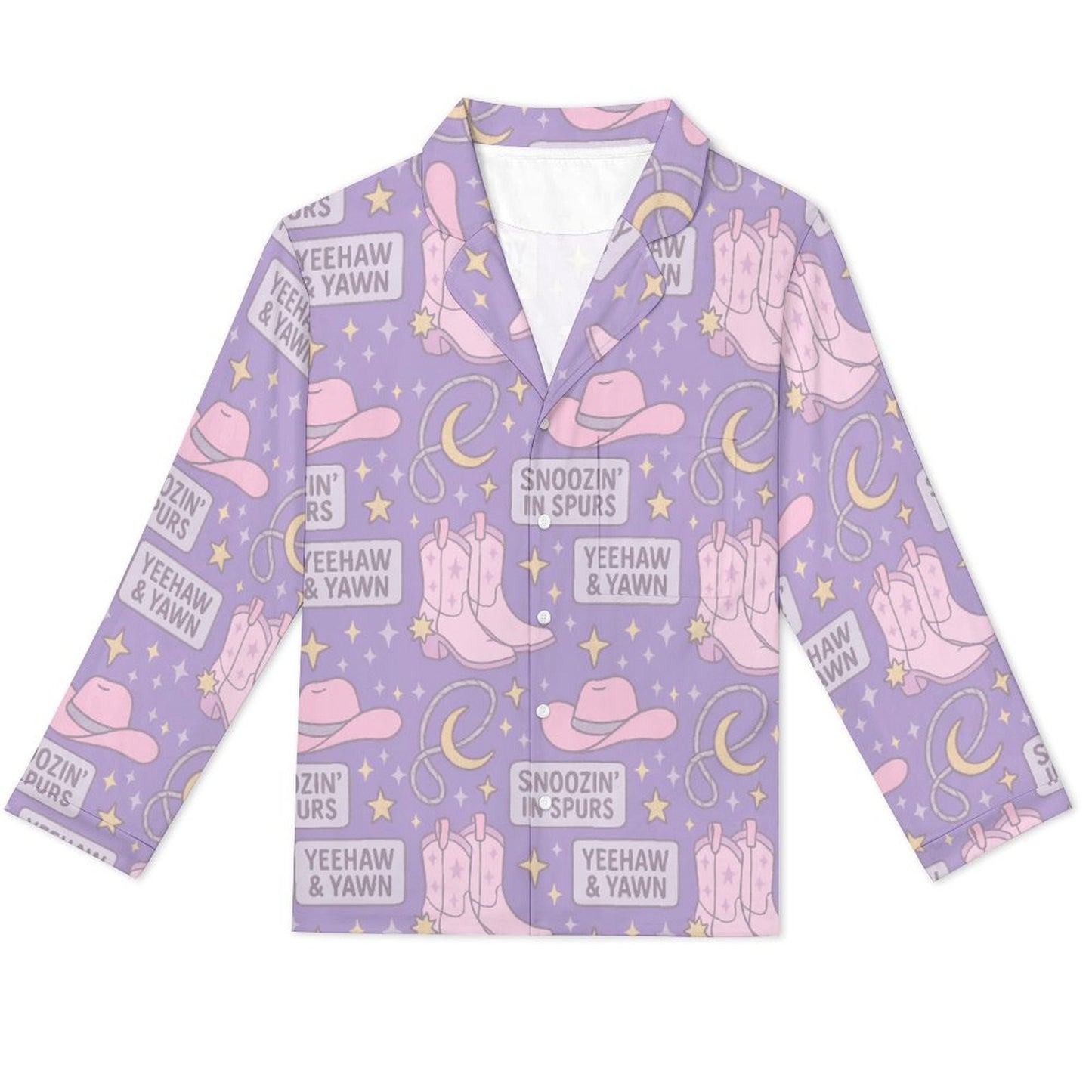 Long Pajama Set - Snoozin' In Spurs