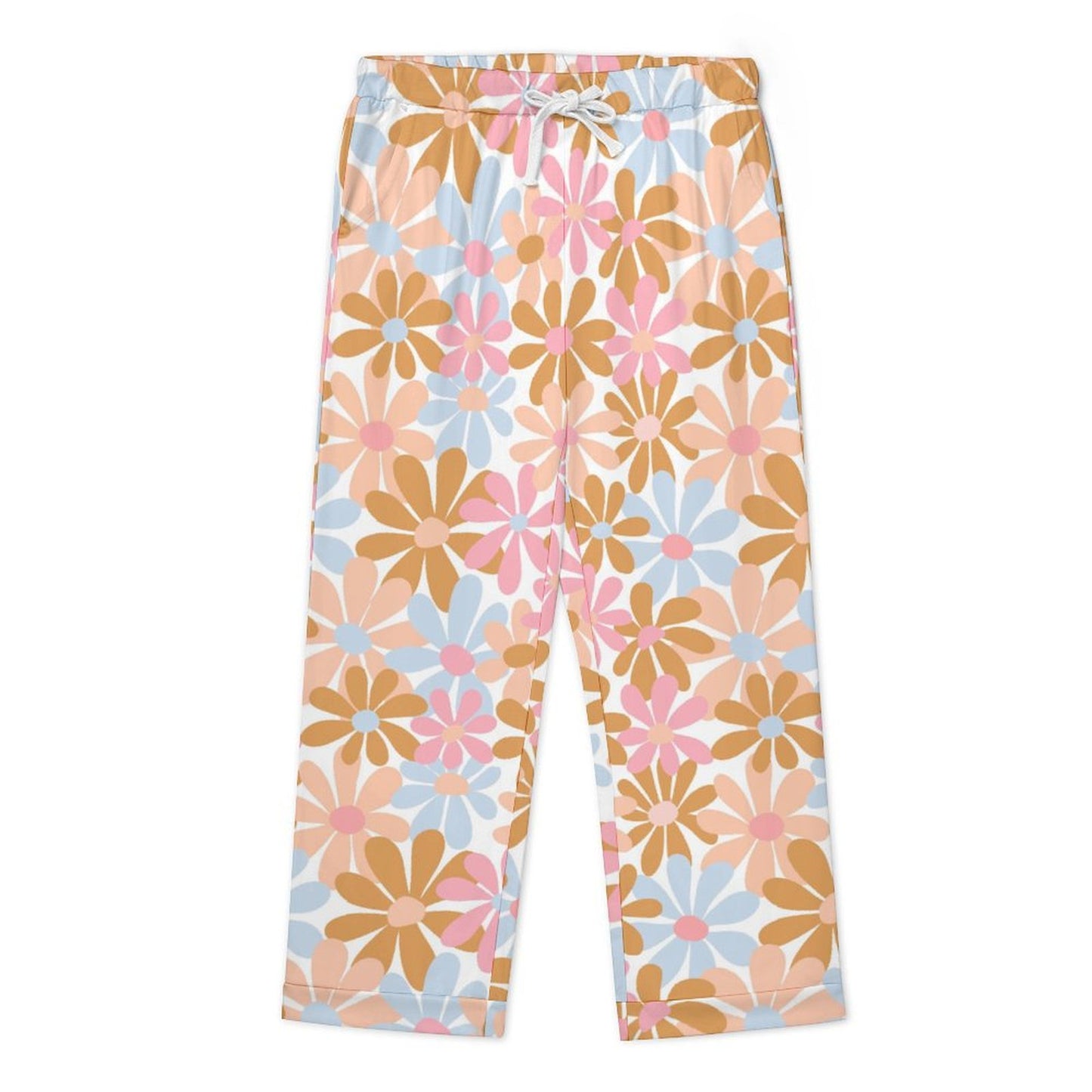 Long Pajama Set - Big Flower Print