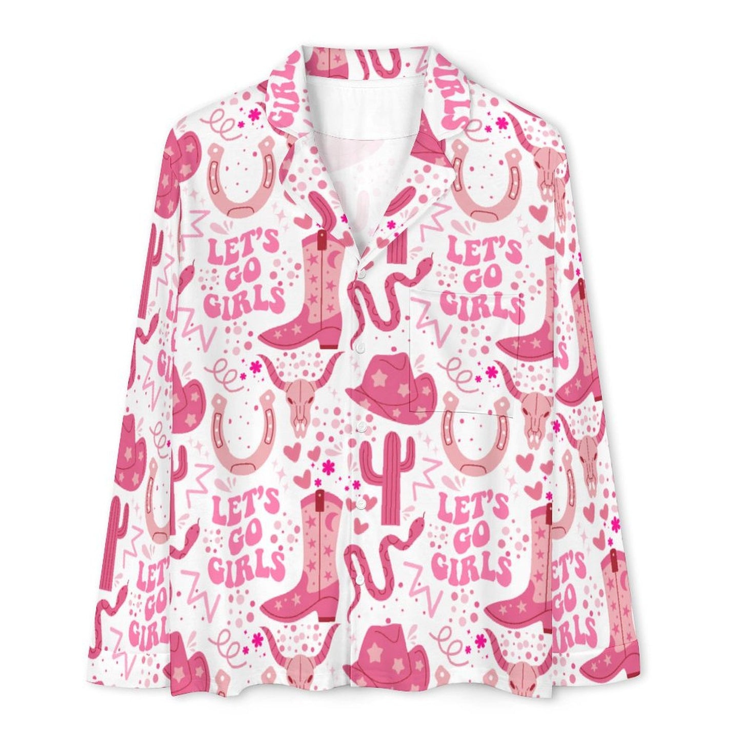Long Pajama Set - Let's Go Girls