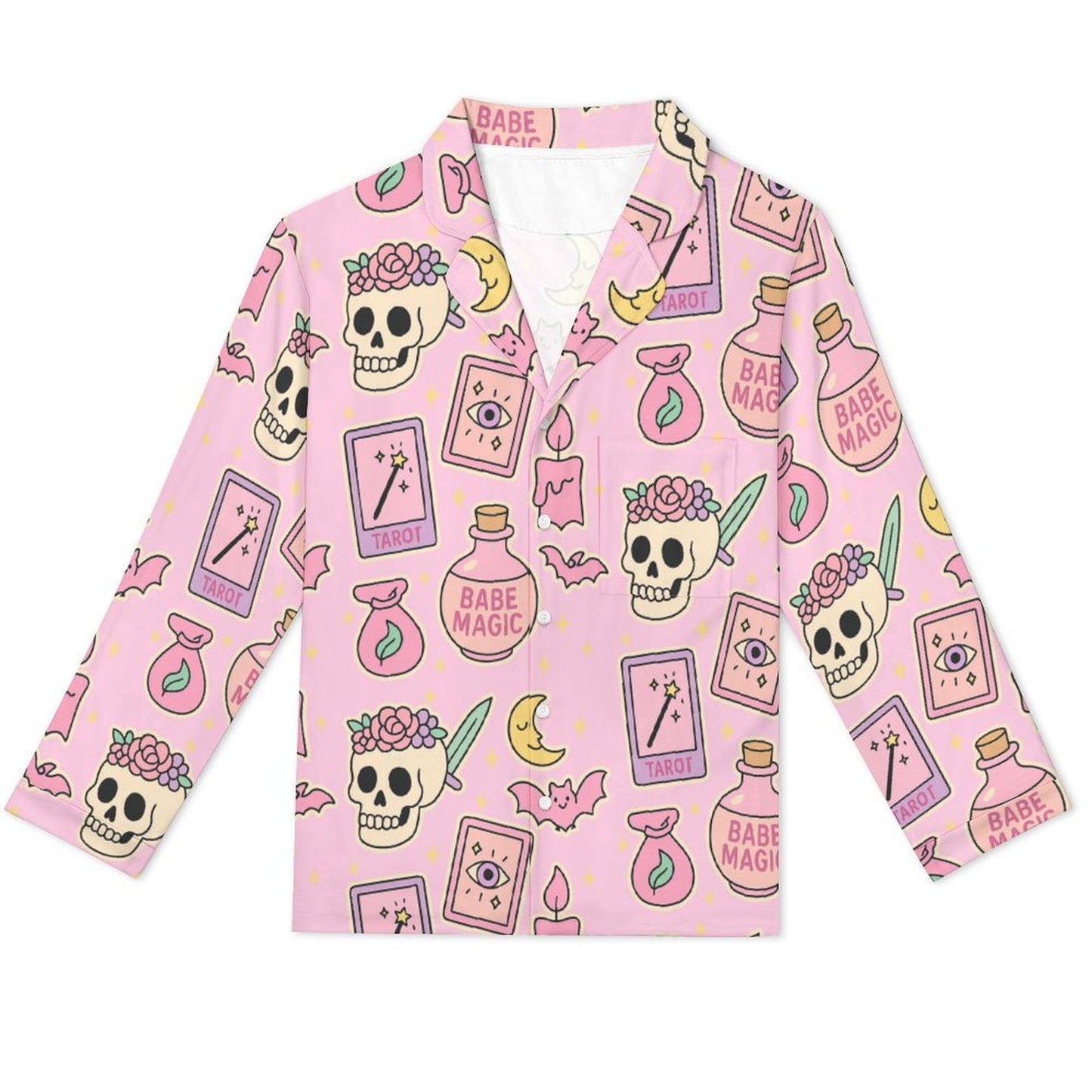 Pastel Pink Punky Rebel Skull