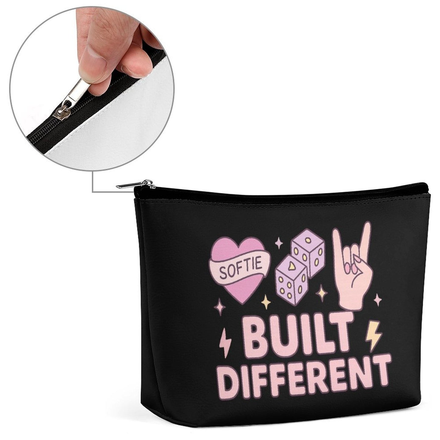 Cosmetic Bag - Black - Built Different