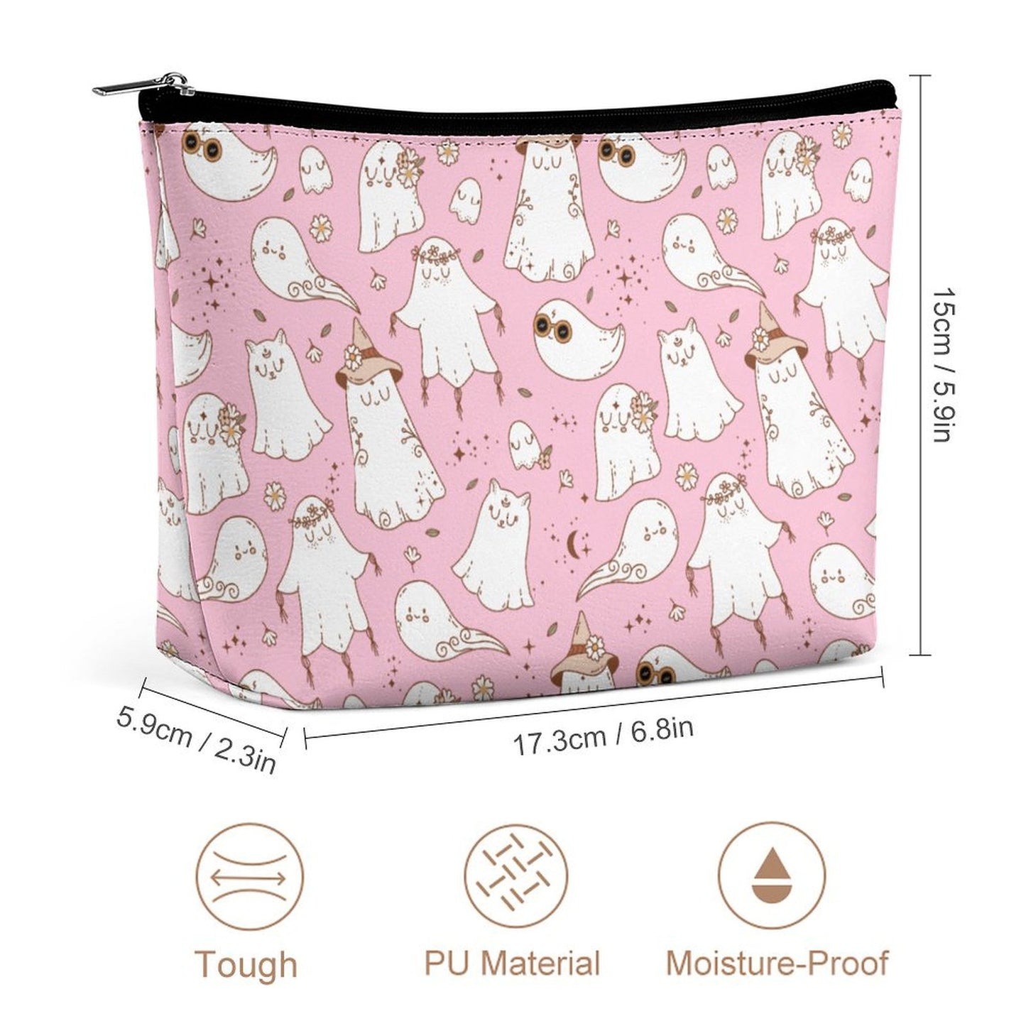 Cosmetic Bag - Spooky Pink Design