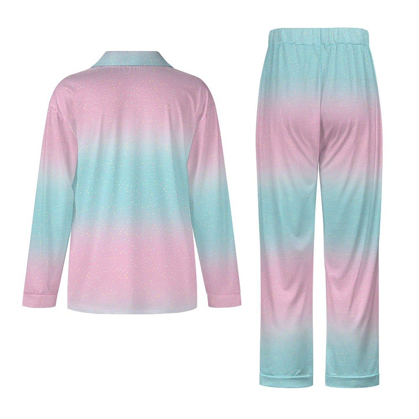 Long Pajama Set - Pastel Wave