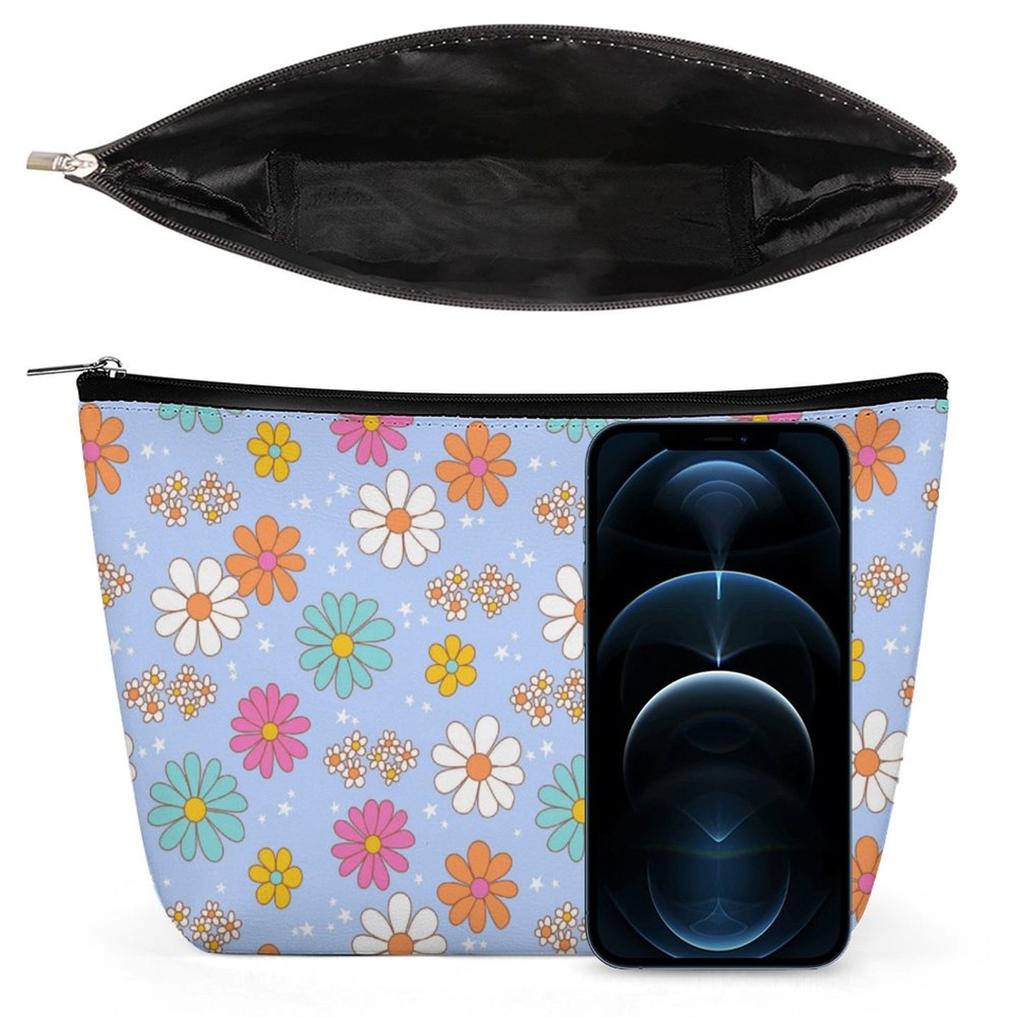 Cosmetic Bag - Blue Flower Print