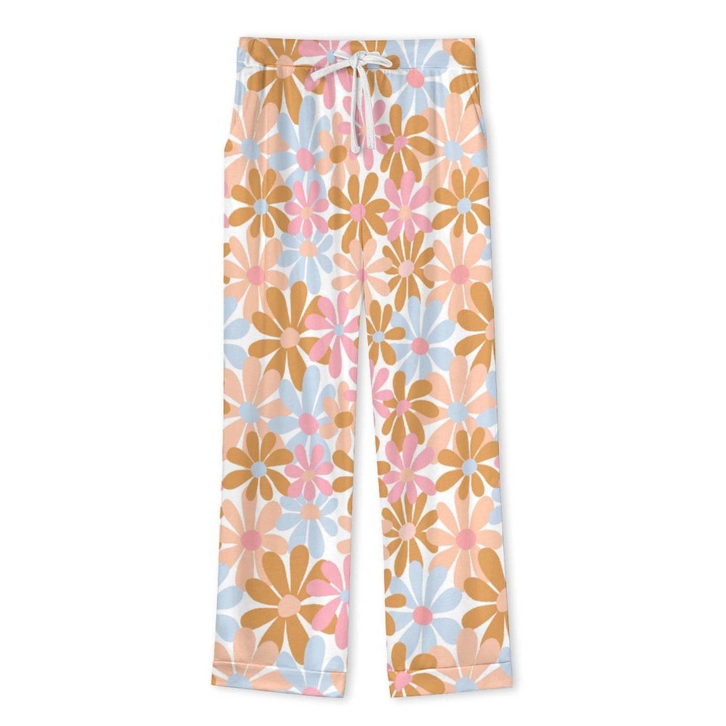Long Pajama Set - Big Flower Print
