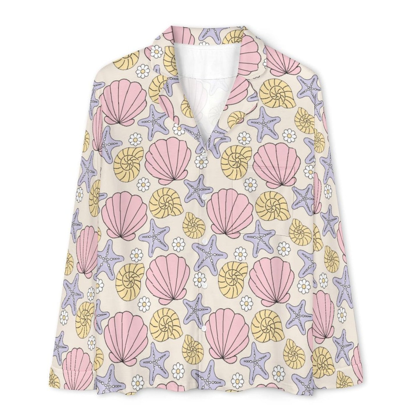 Long Pajama Set - Seashell Vibes
