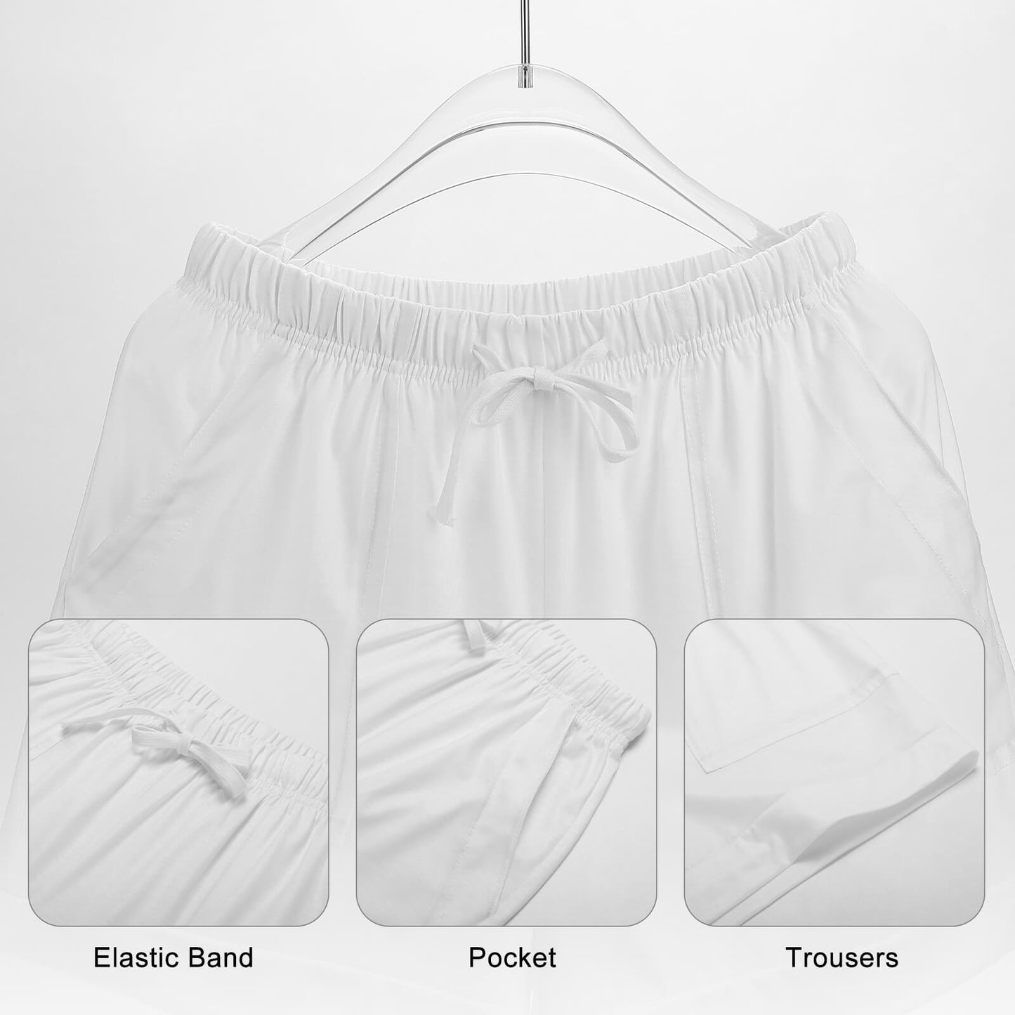 High Waisted Shorts - Blue Flower Pattern