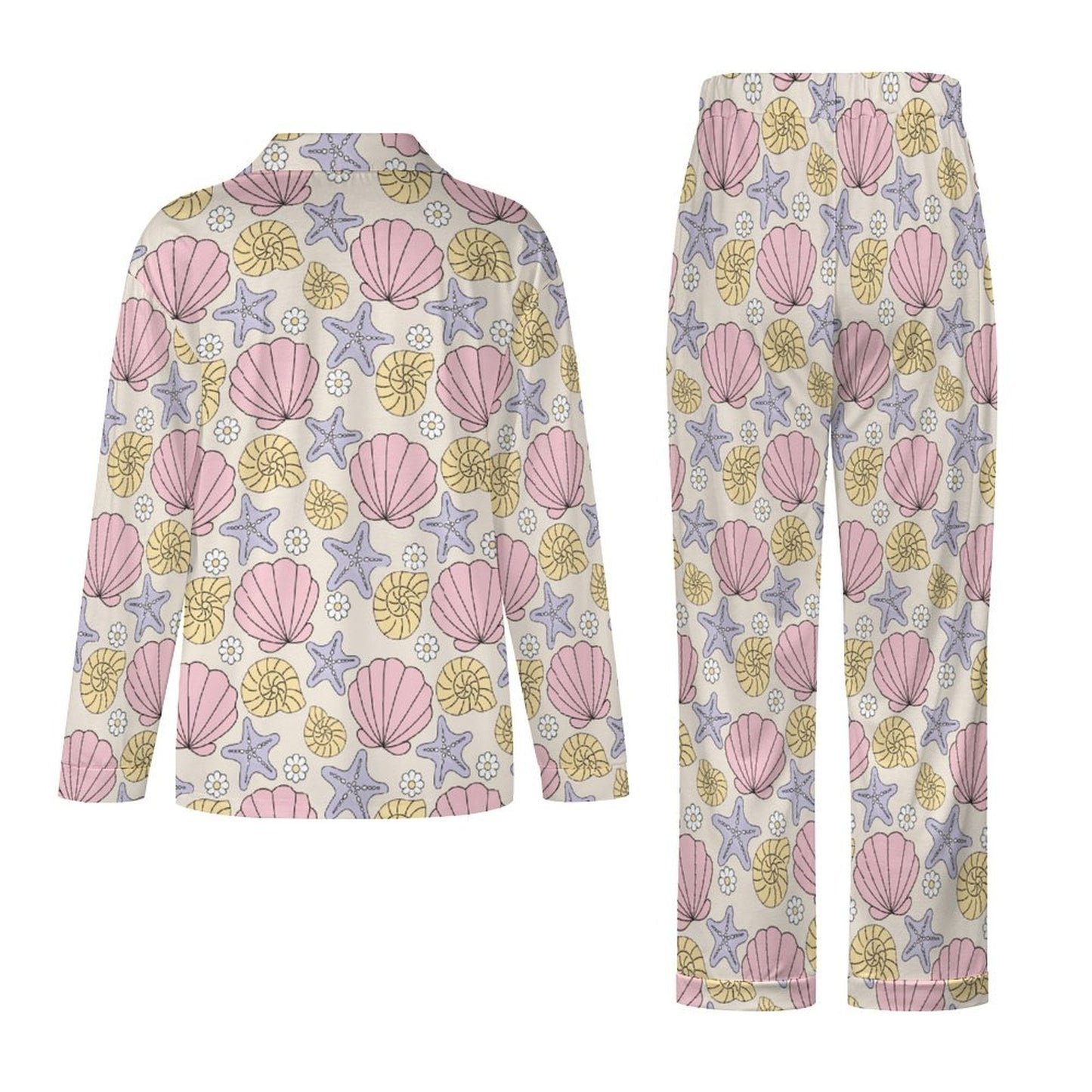 Long Pajama Set - Seashell Vibes