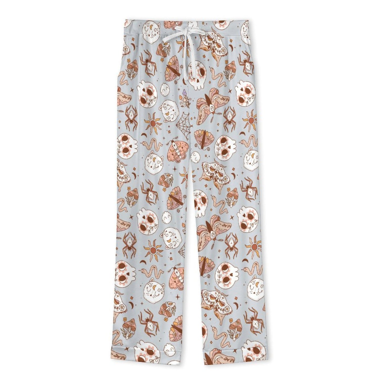 Long Pajama Set - Pastel Blue Butterfly Print