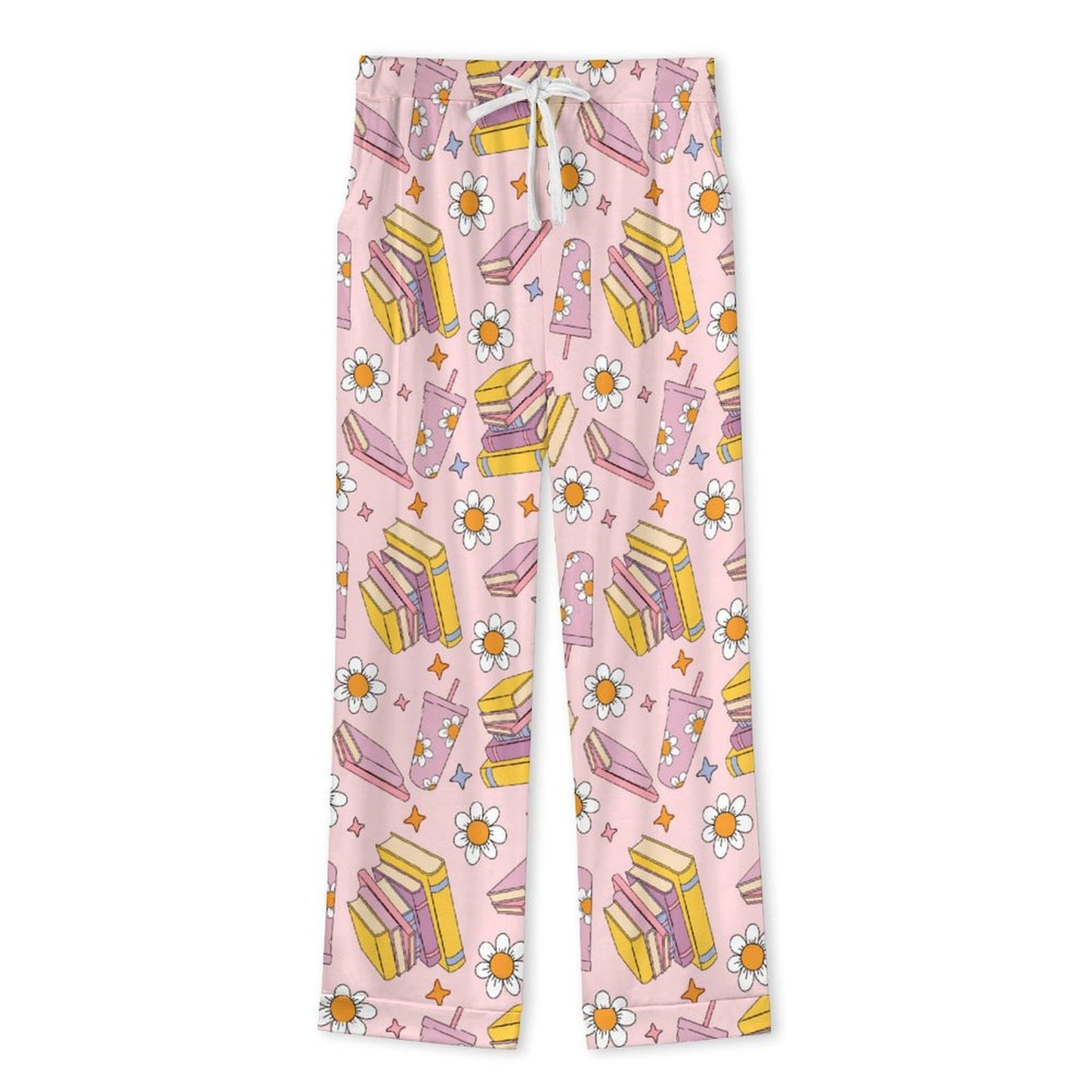 Long Pajama Set - Books & Coffee