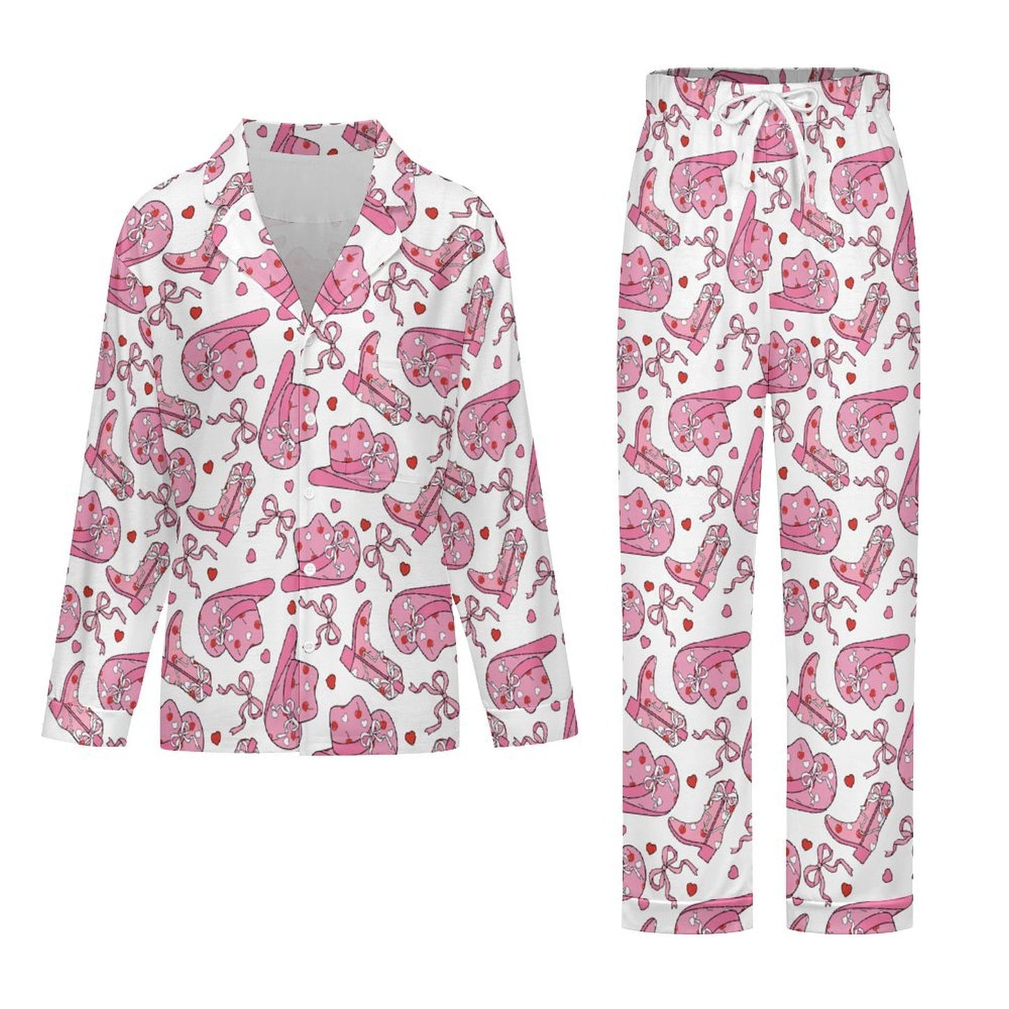 Long Pajama Set - Cowgirl Print