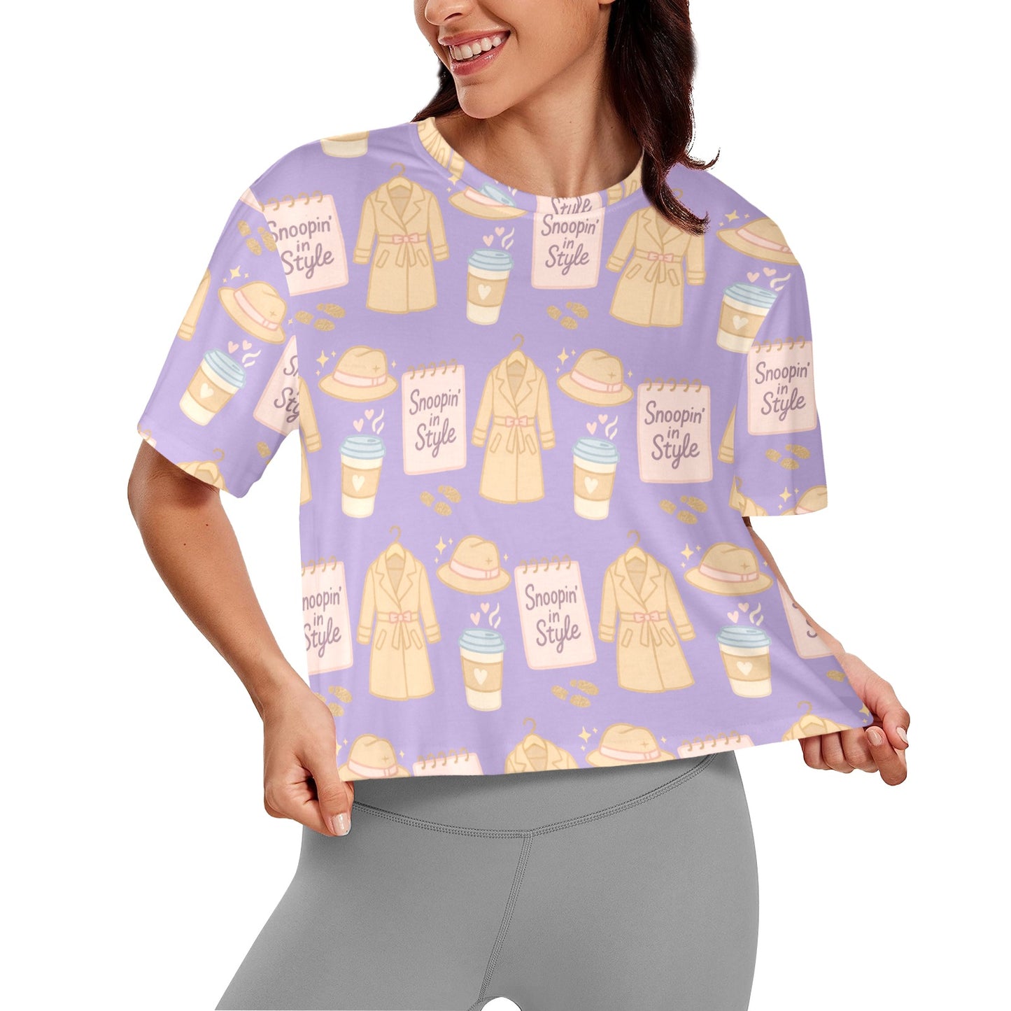 Crop Tee - Snoopin' In Style - True Crime Investigator