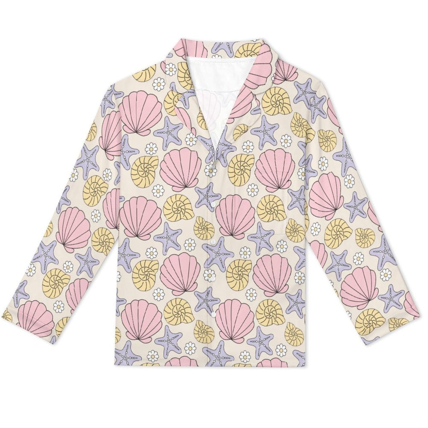 Long Pajama Set - Seashell Vibes