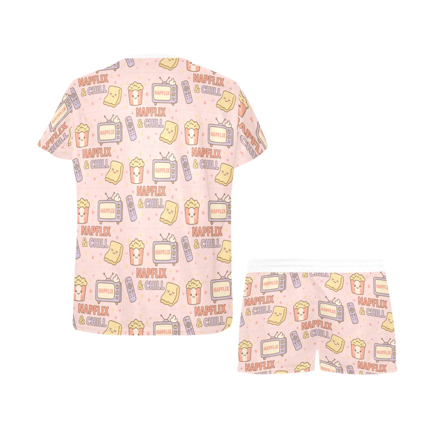 Short Pajama Set - Napflix & Chill