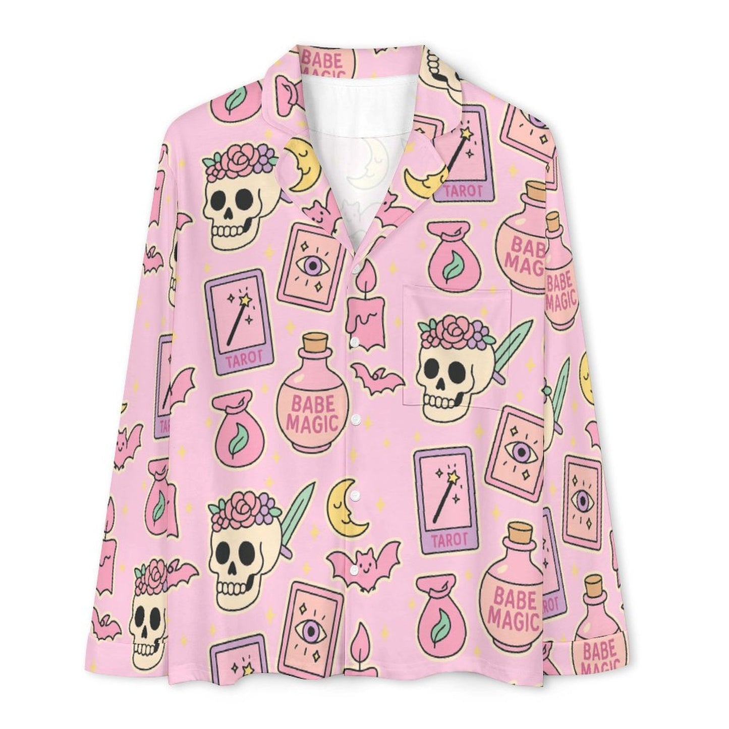 Pastel Pink Punky Rebel Skull