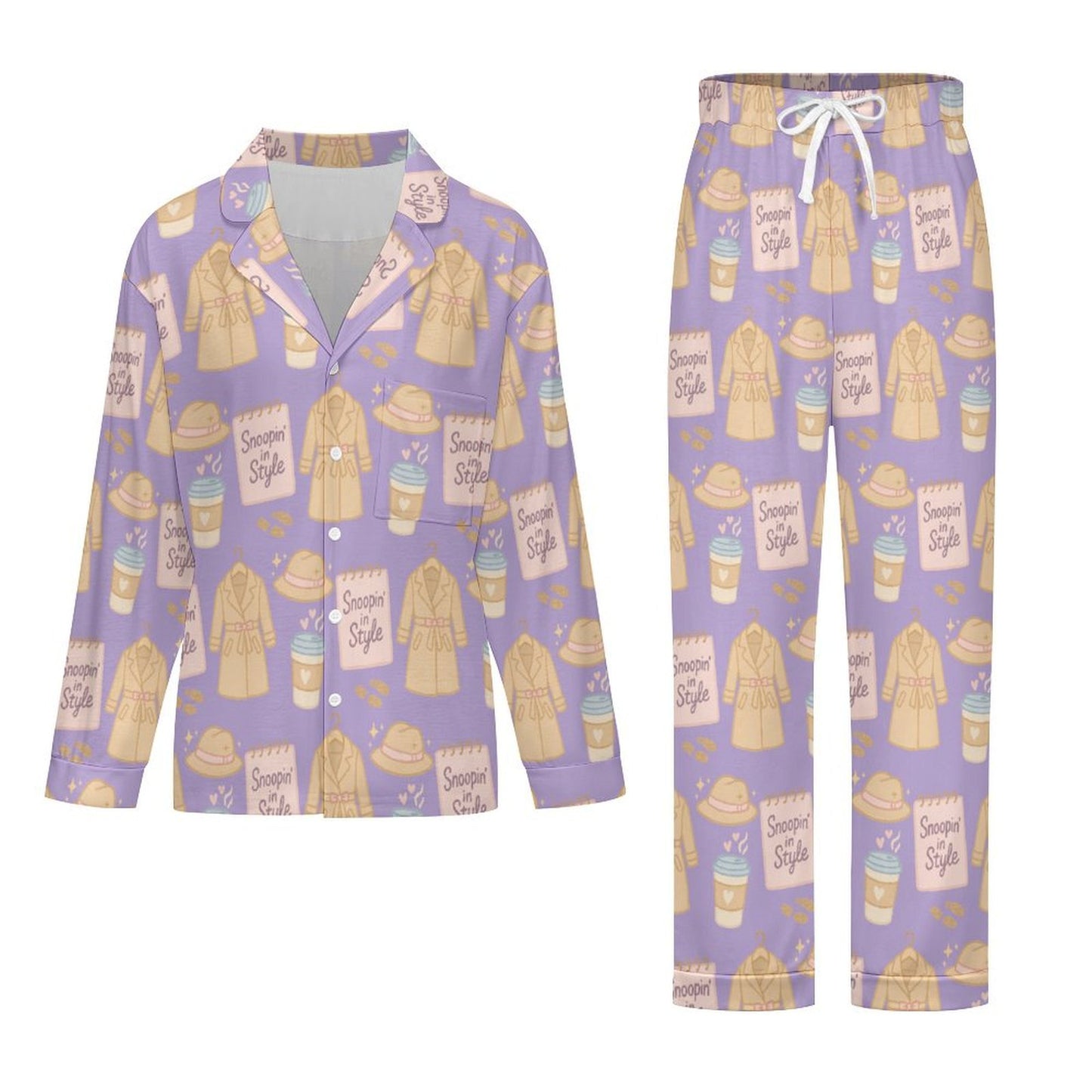 Long Pajama Set - Snoopin' In Style