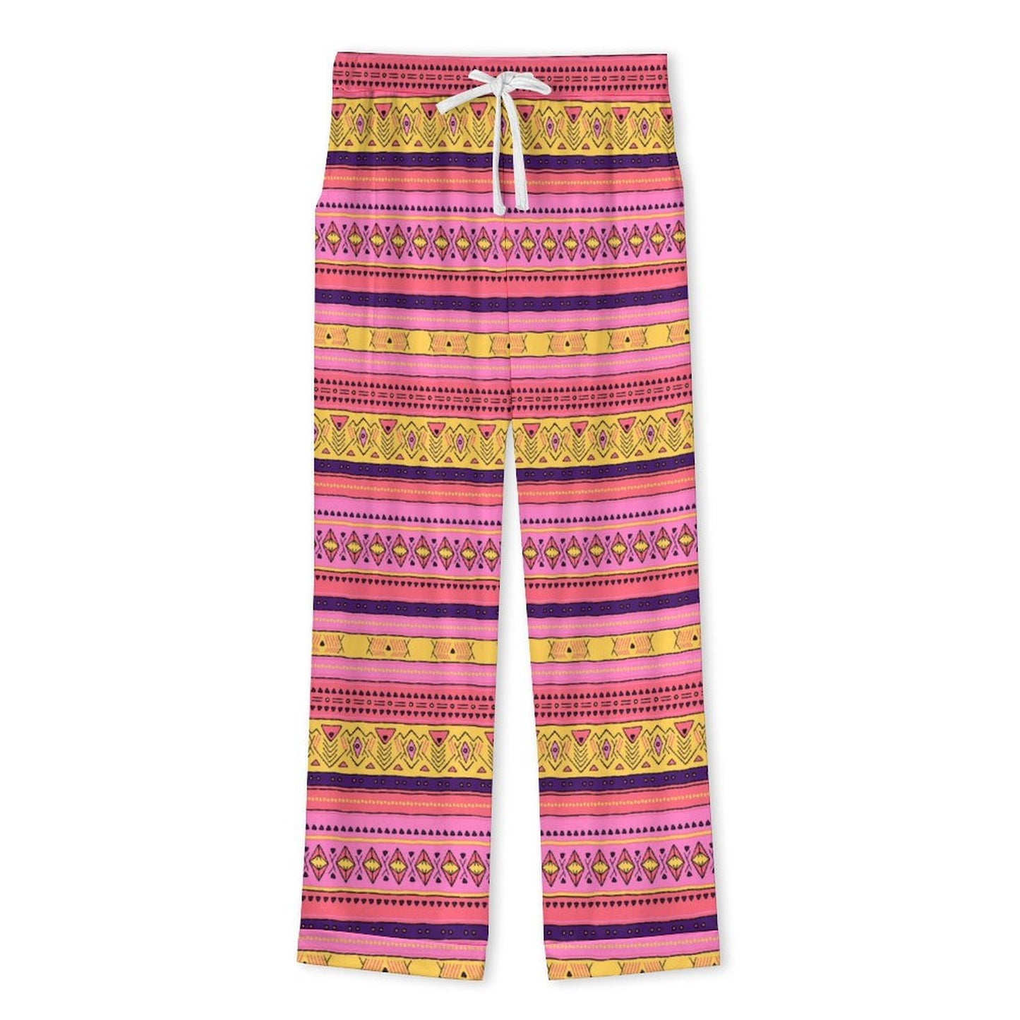 Long Pajama Set - Pink & Gold Pattern