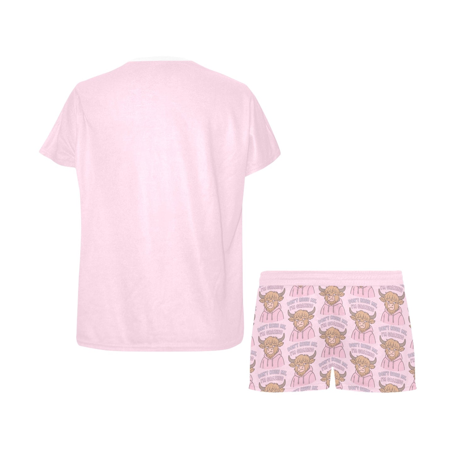 Short Pajama Set - Don't Rush Me I'm Grazing
