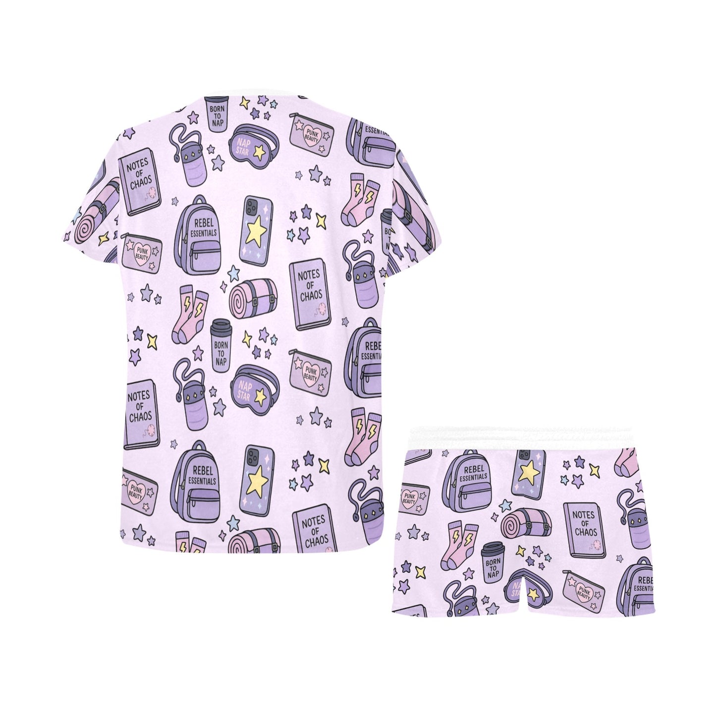 Short Pajama Set - Purple Rebel