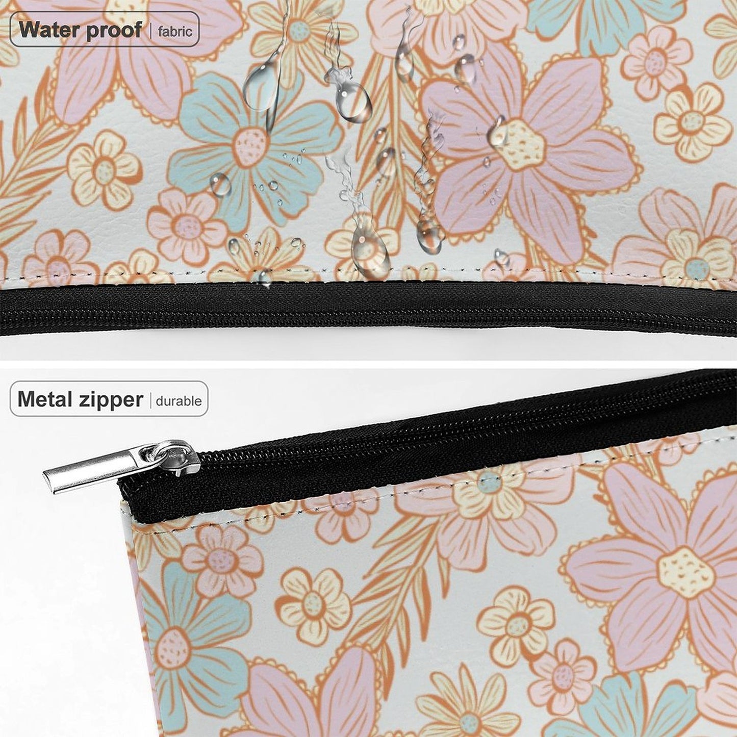 Cosmetic Bag - Pastel Floral Print