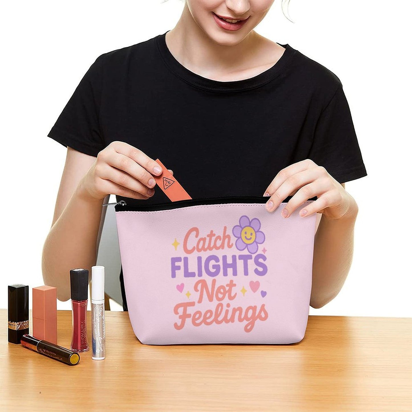 Cosmetic Bag - Flights Not Feelings
