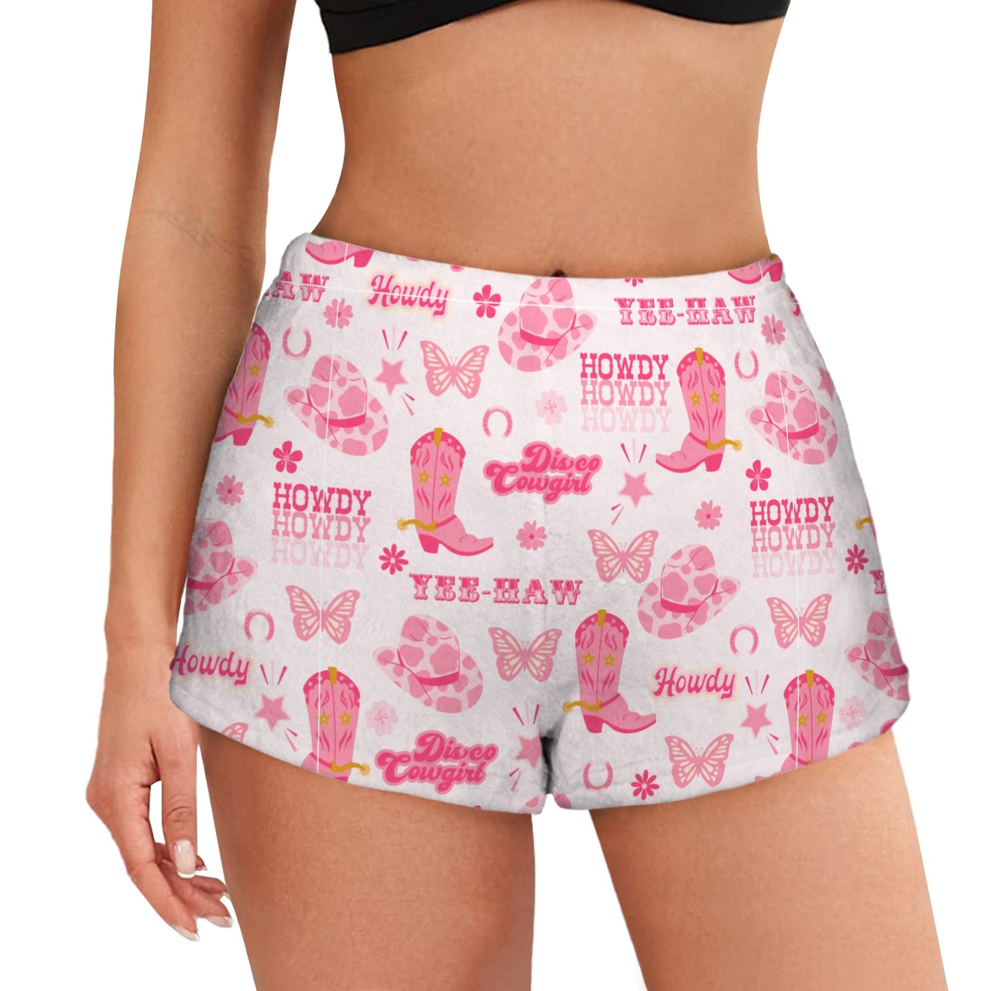 Flannel PJ Shorts - Cowgirl Yee Haw
