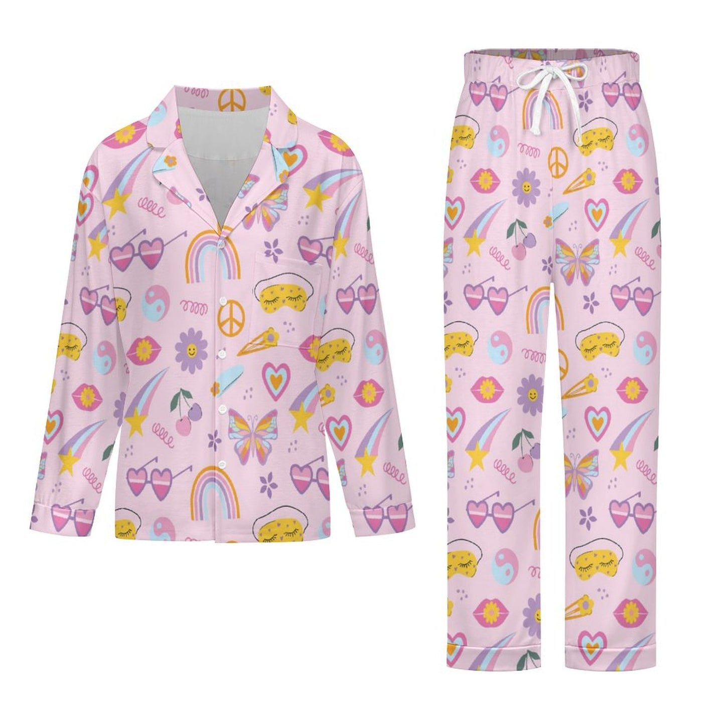 Long Pajama Set - Cutesy Sleep Print
