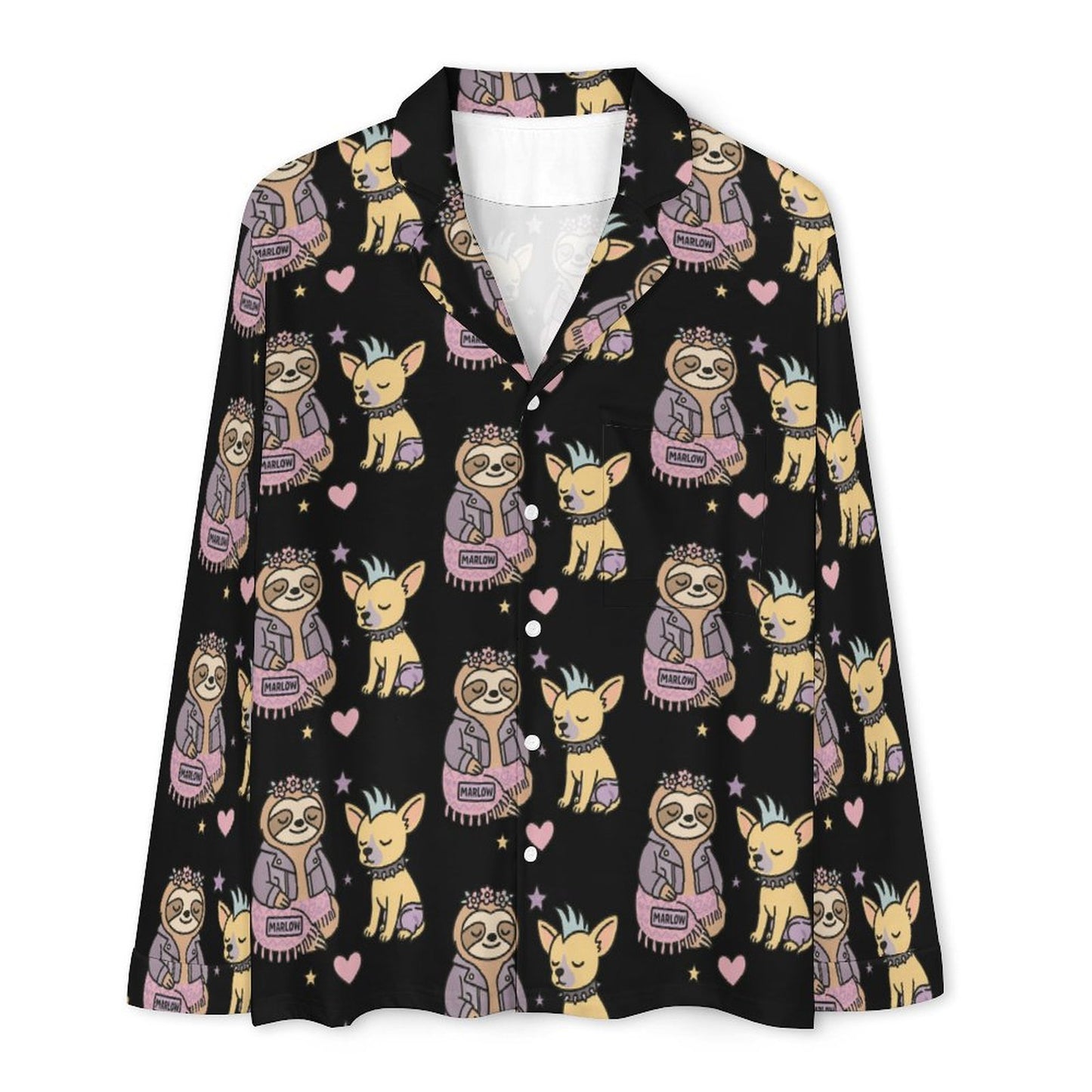 Women's pajama set Women's Cuban Collar Pajama Set