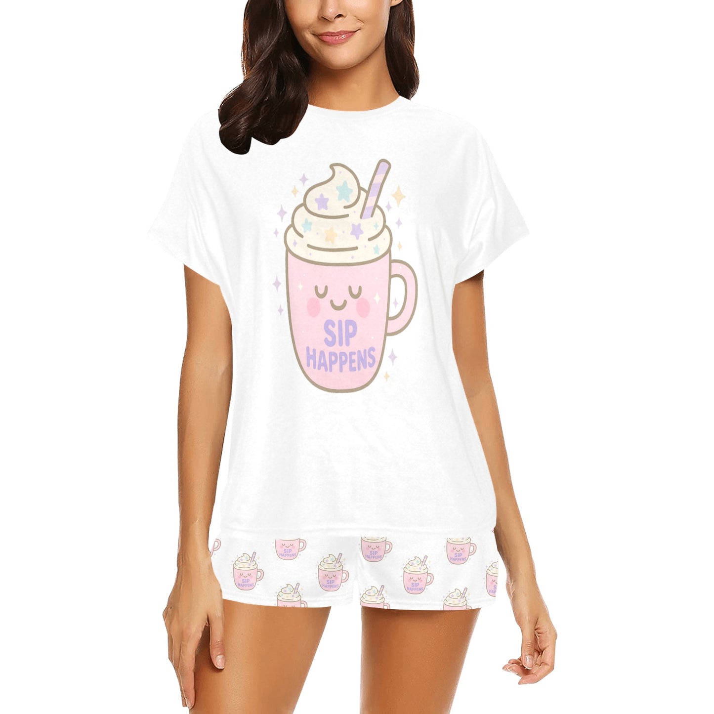 Short Pajama Set - Sip Happens