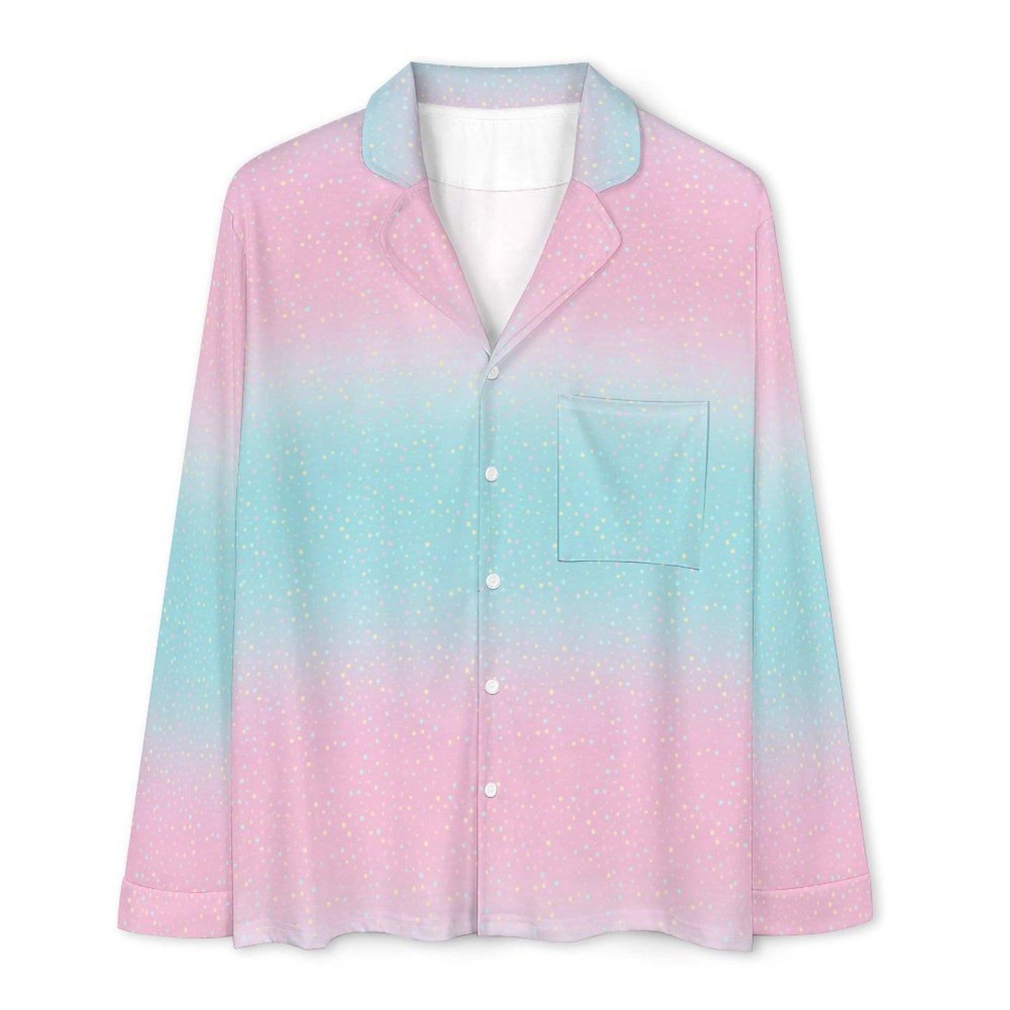 Long Pajama Set - Pastel Wave