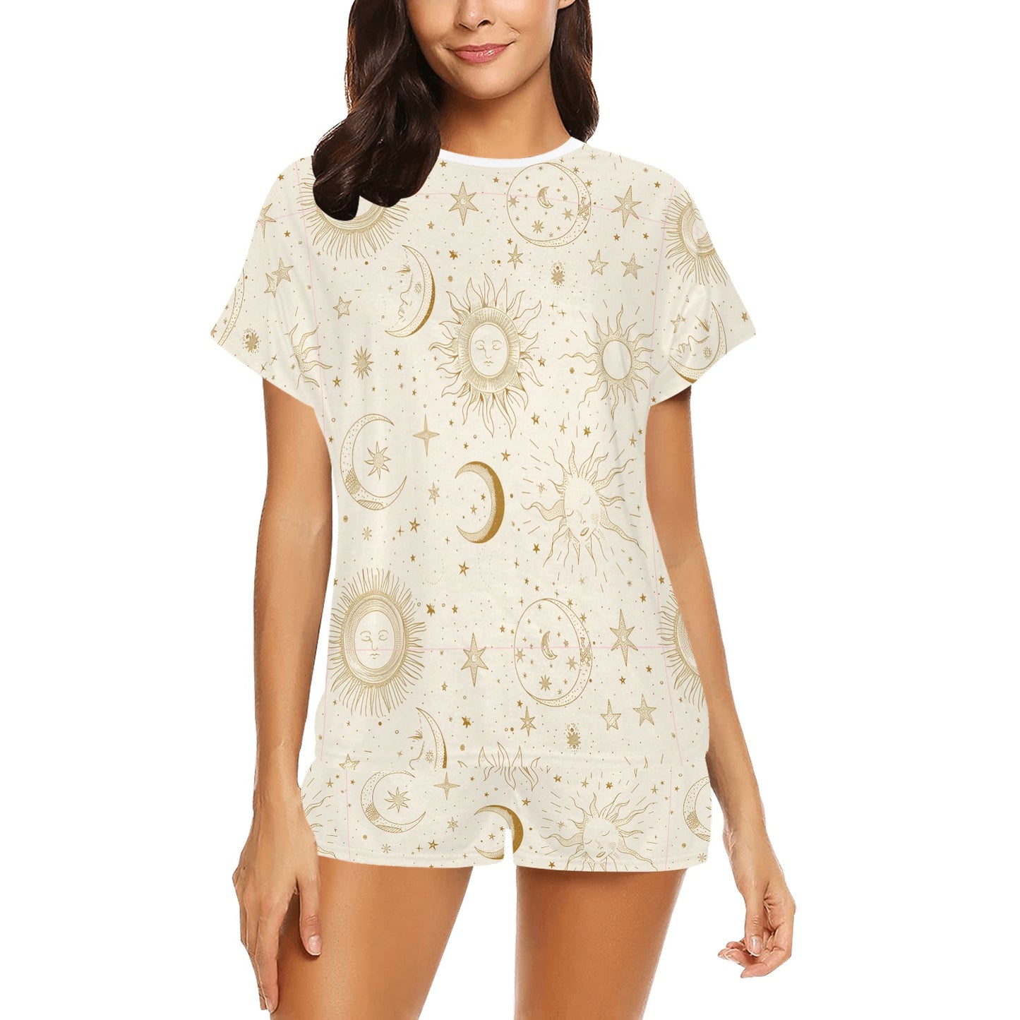 Short Pajama Set - Sun Moon & Stars