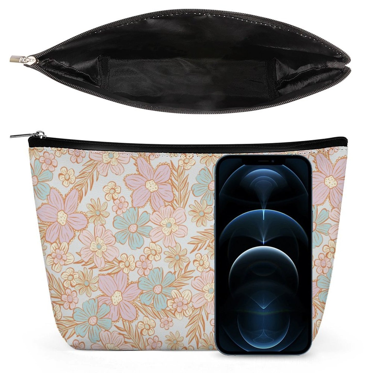 Cosmetic Bag - Pastel Floral Print