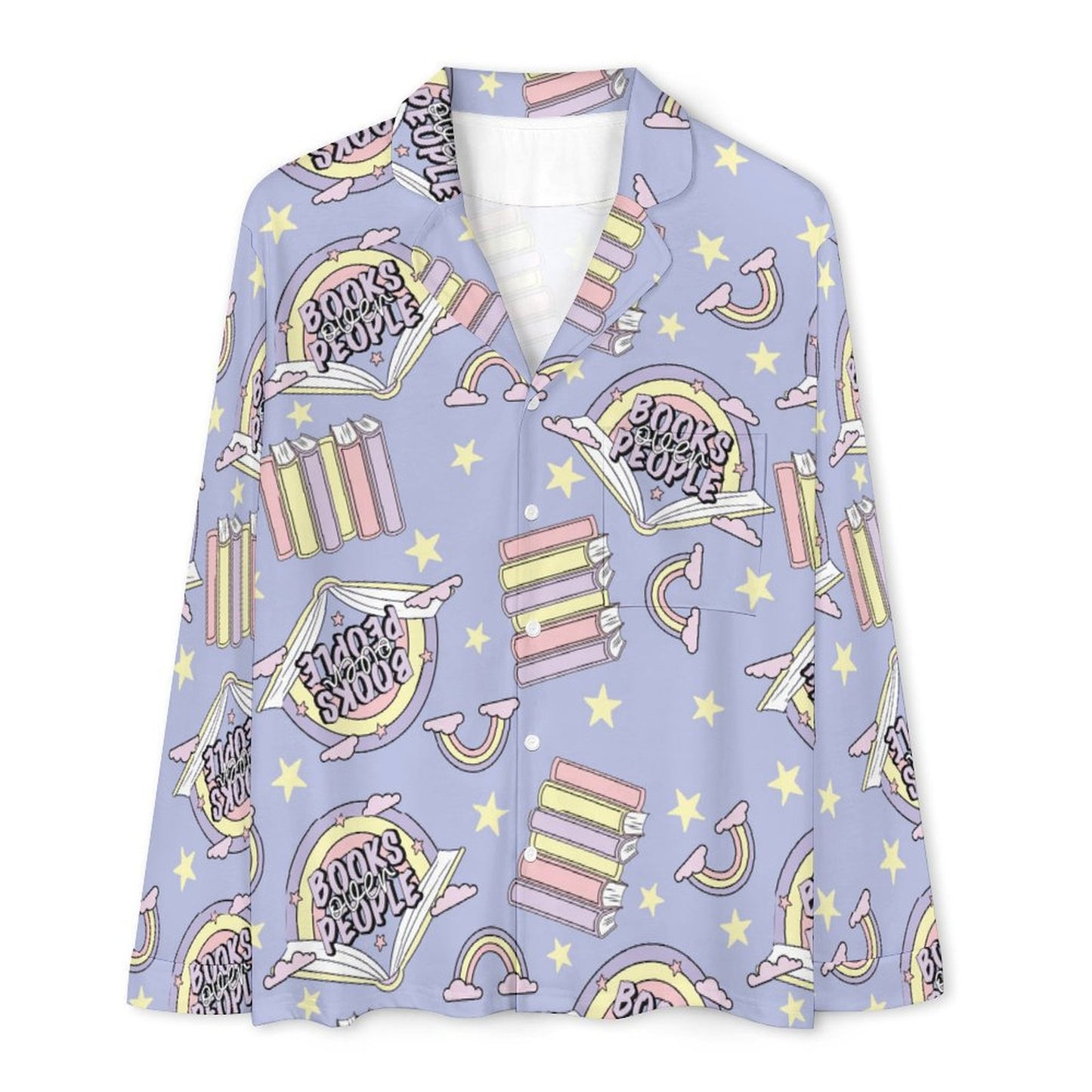 Long Pajama Set - Books Over People