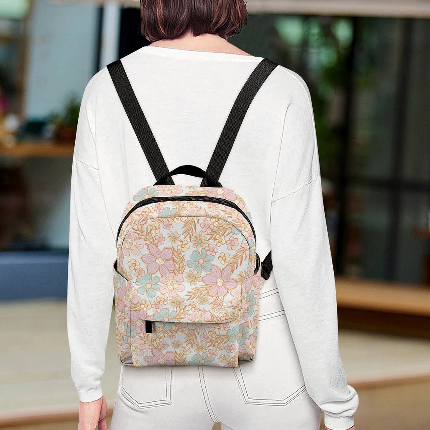 Mini Backpack - Pastel Flowers