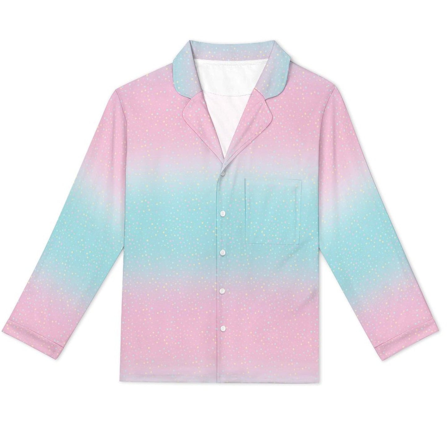 Long Pajama Set - Pastel Wave