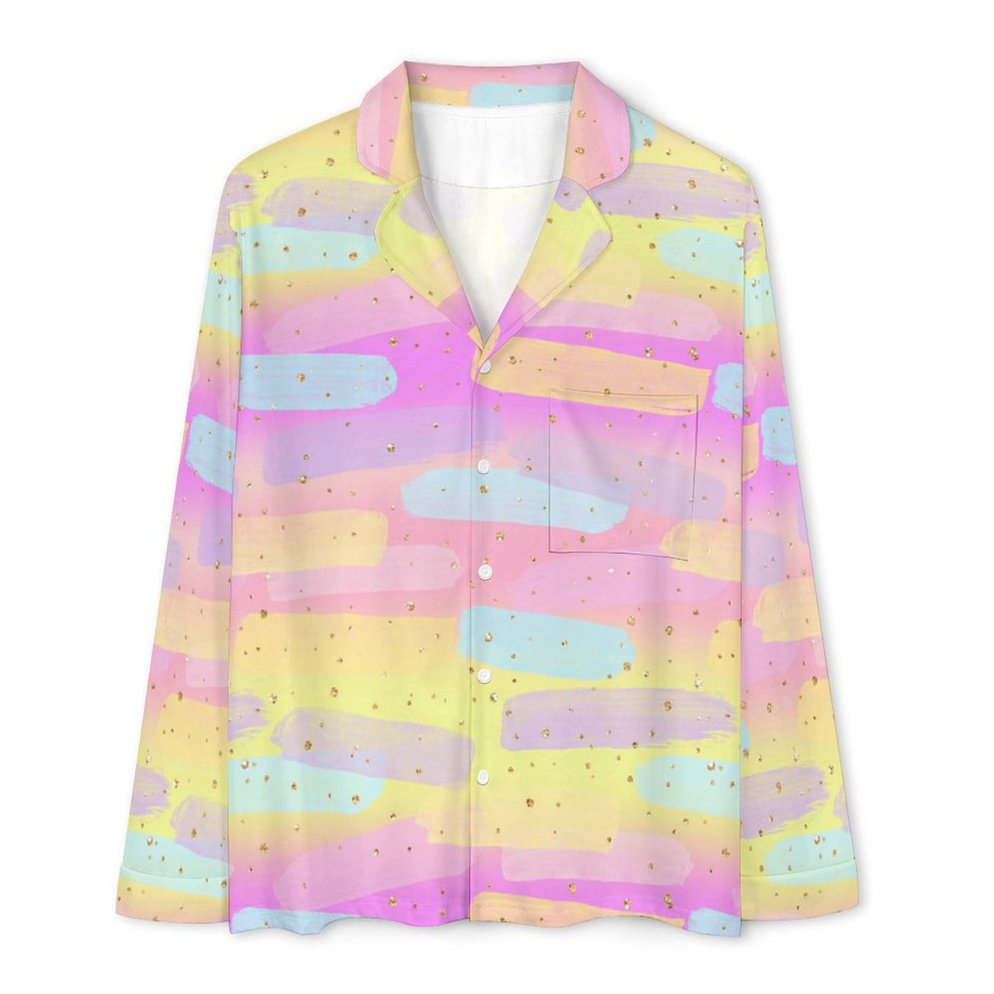 Long Pajama Set - Pastel Paints Print