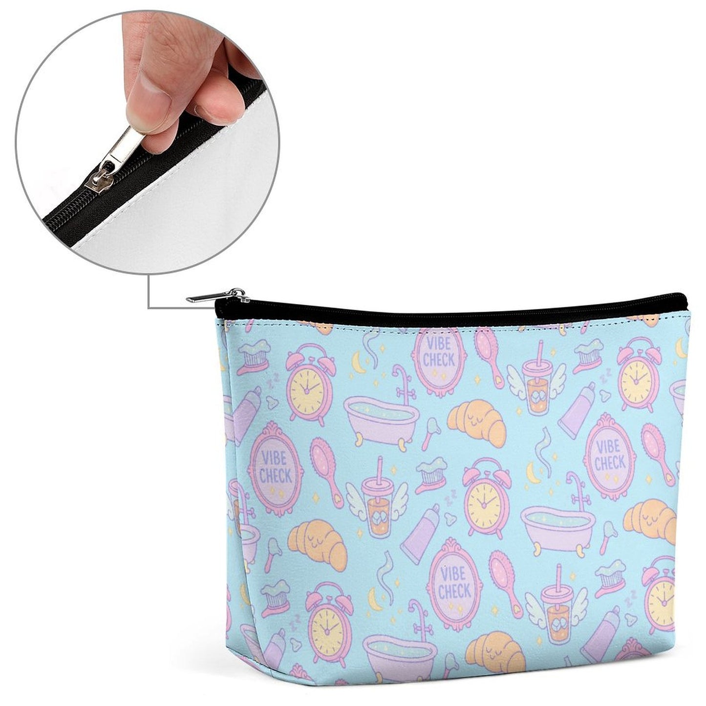Cosmetic Bag - Vibe Check - Pastel Blue