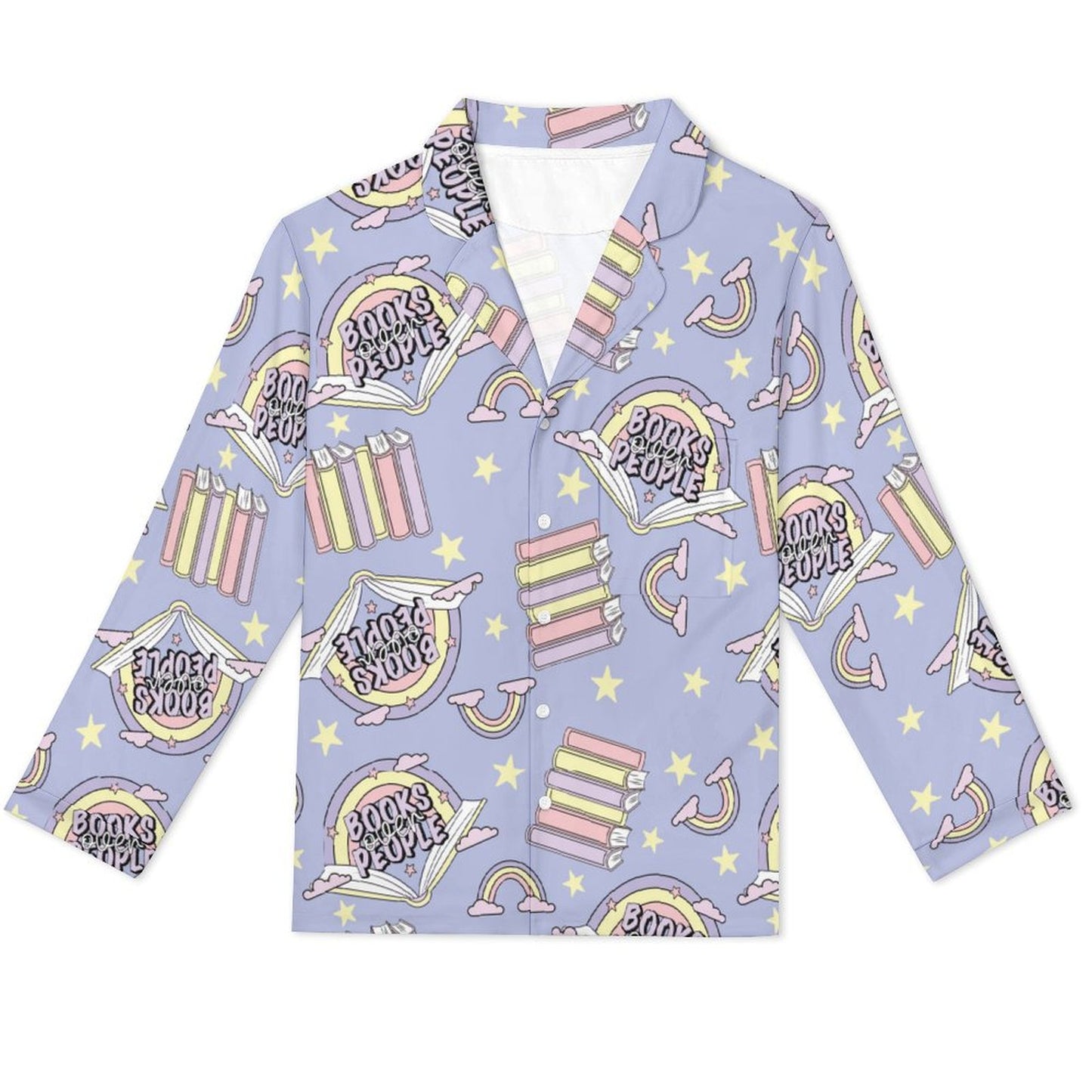 Long Pajama Set - Books Over People