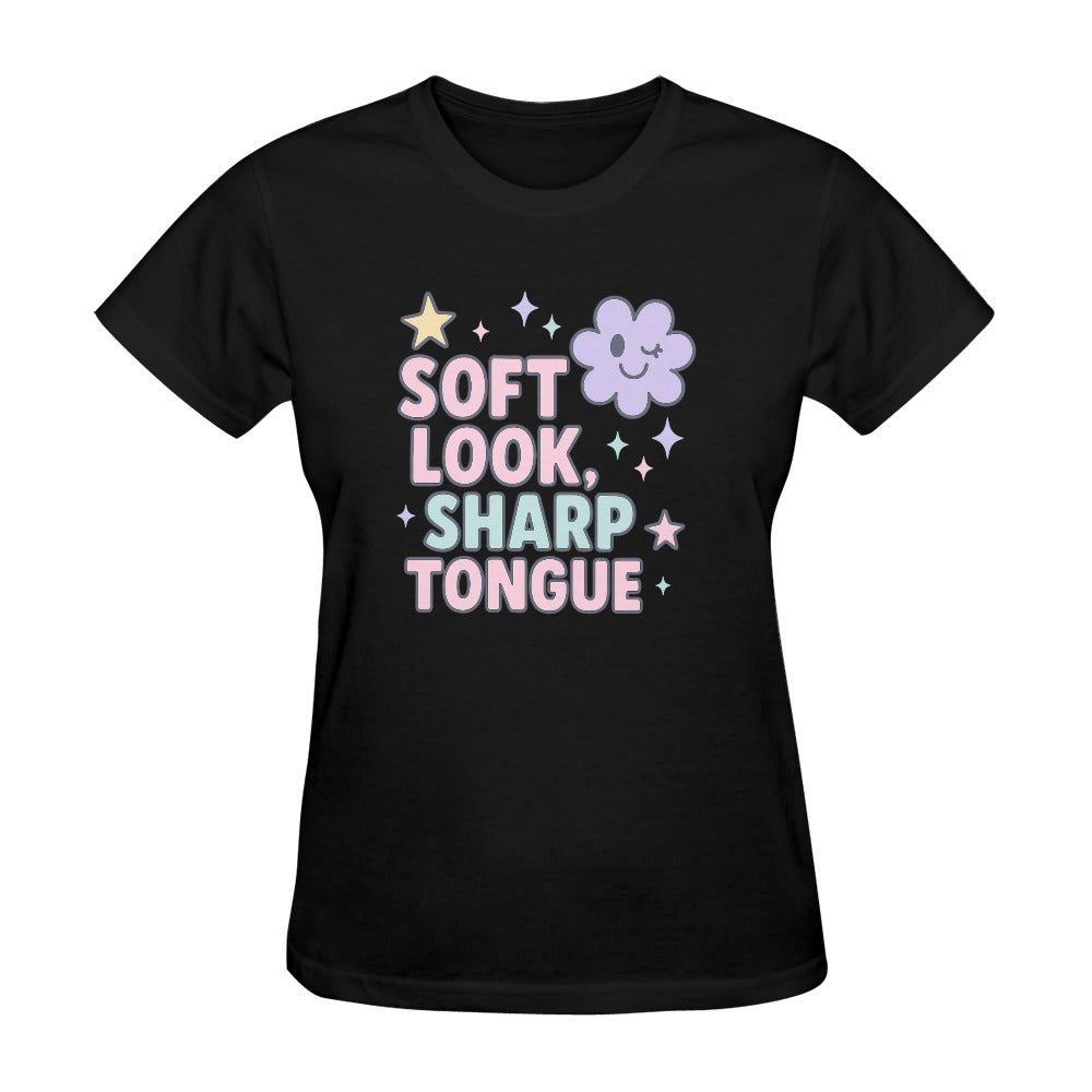 Soft Look, Sharp Tongue - Cotton T-shirt