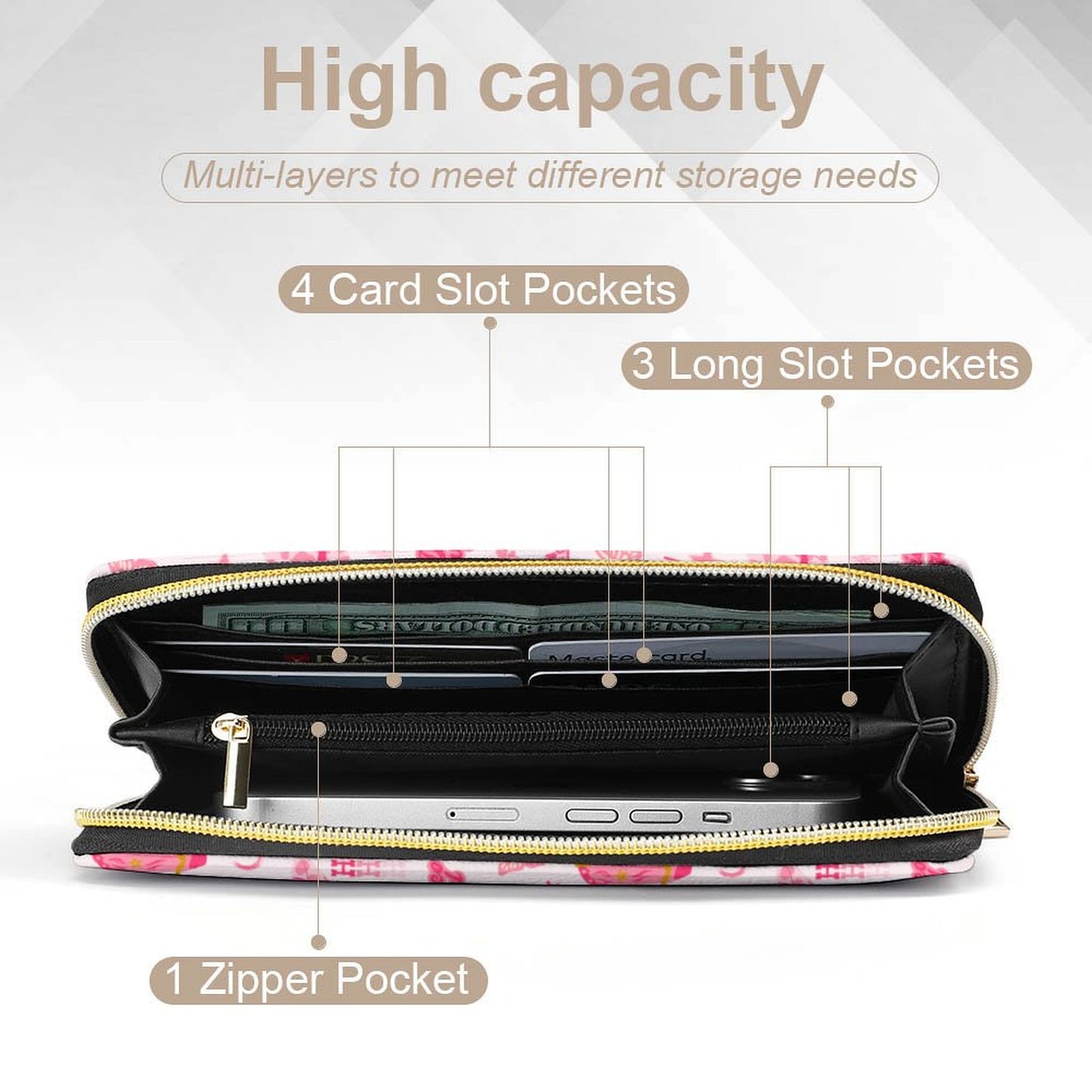 Zipped Wallet - Cowgirl Yee Haw