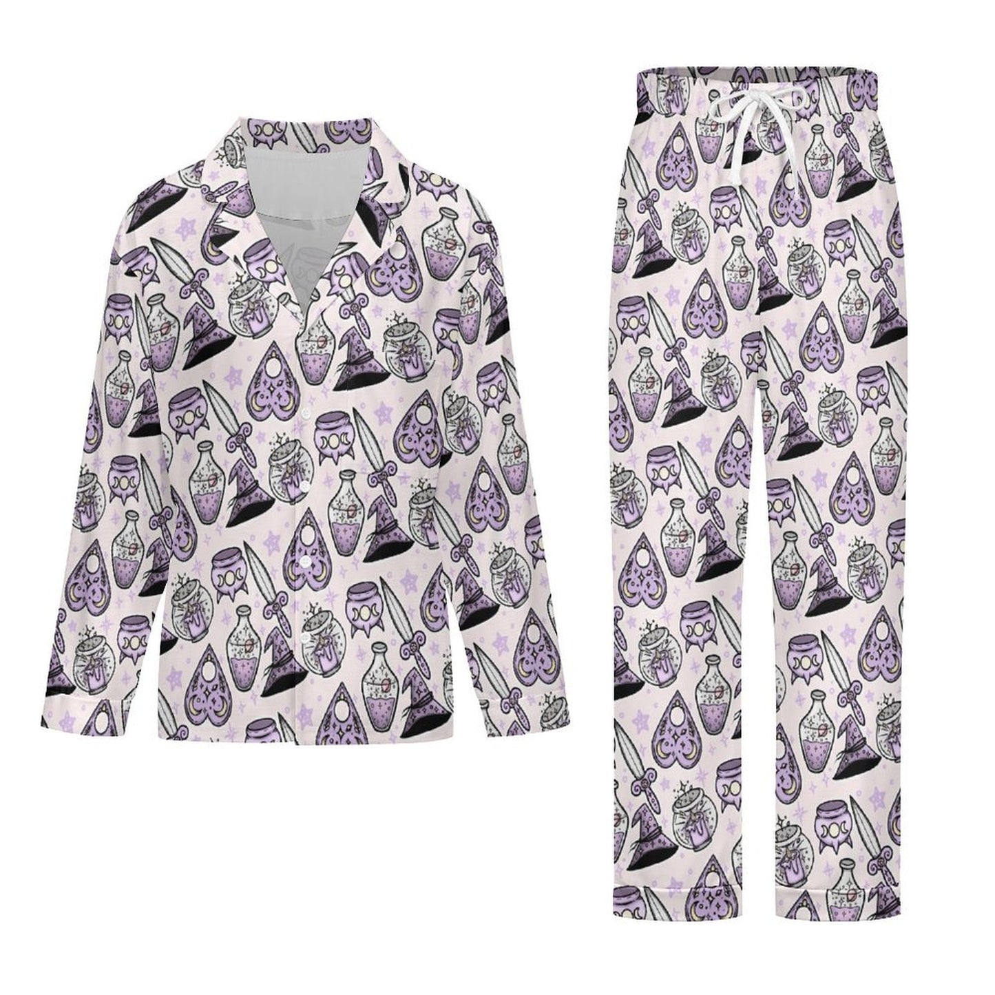 Long Pajama Set - Witchy Potions Print