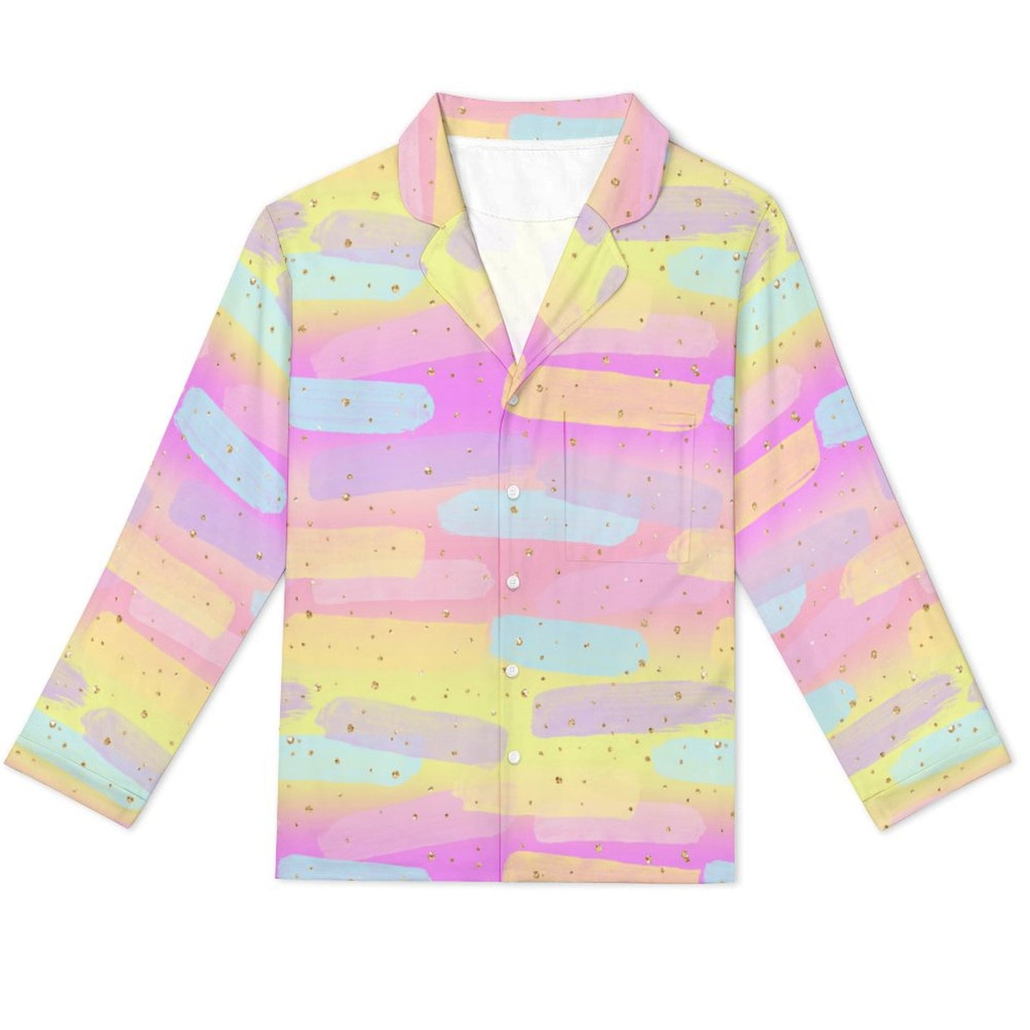 Long Pajama Set - Pastel Paints Print